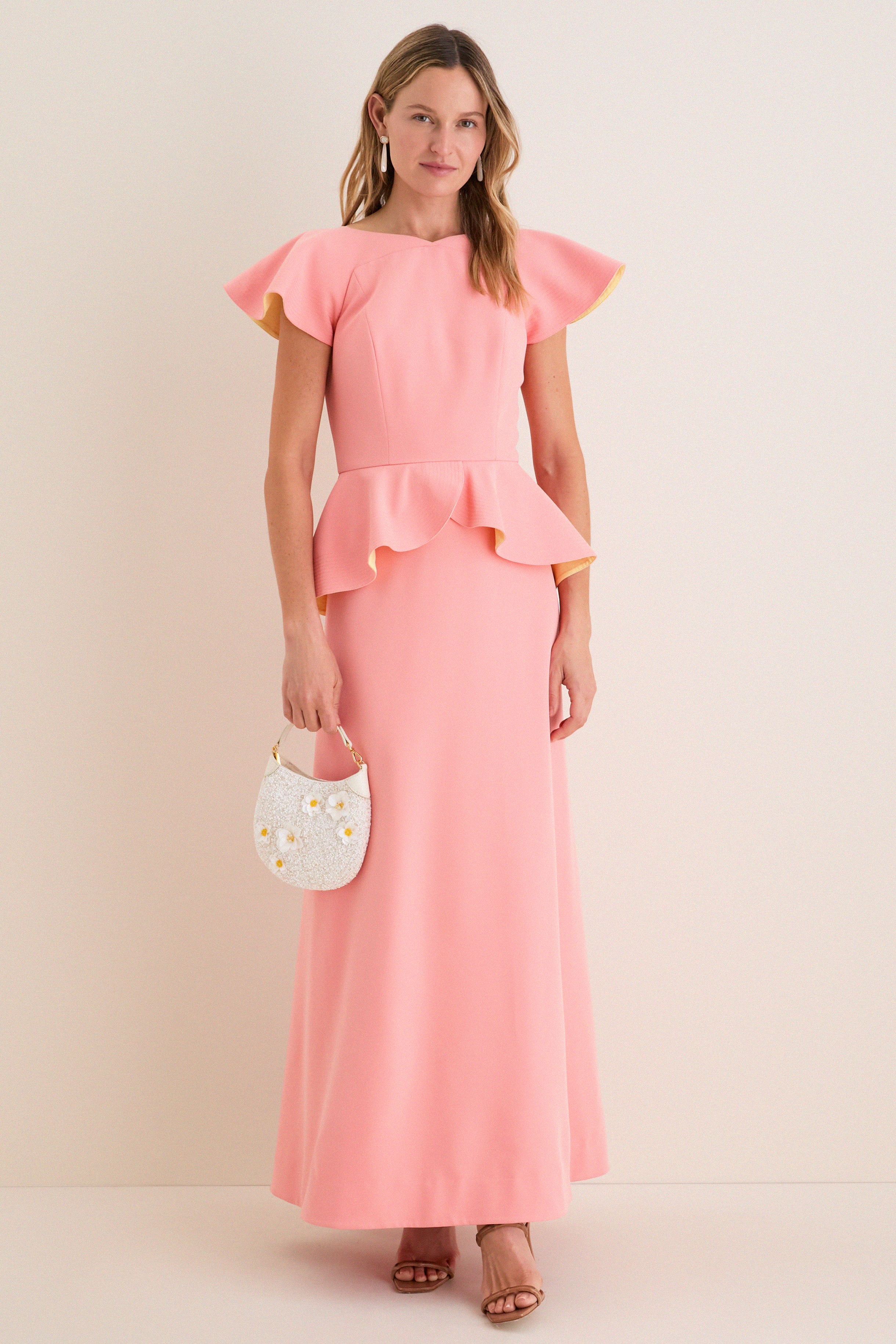 Melon Peplum Antoinette Gown - Image 2