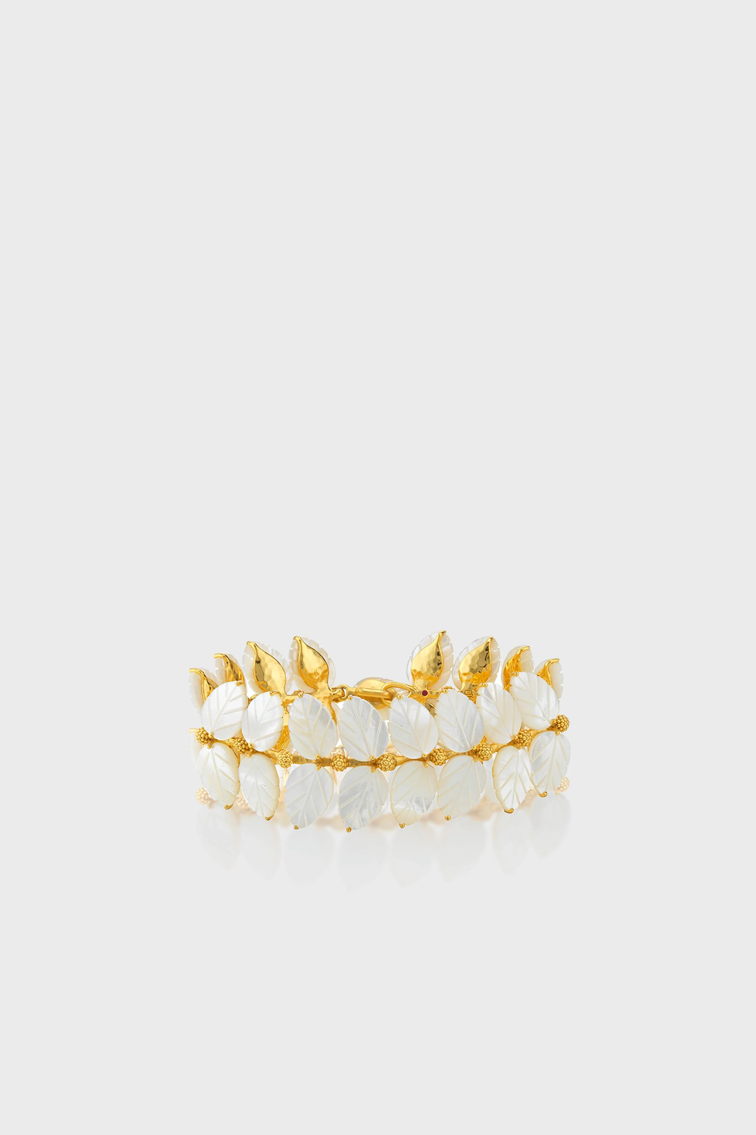 Mermaid Garden Vine Bracelet, 7" - MOP