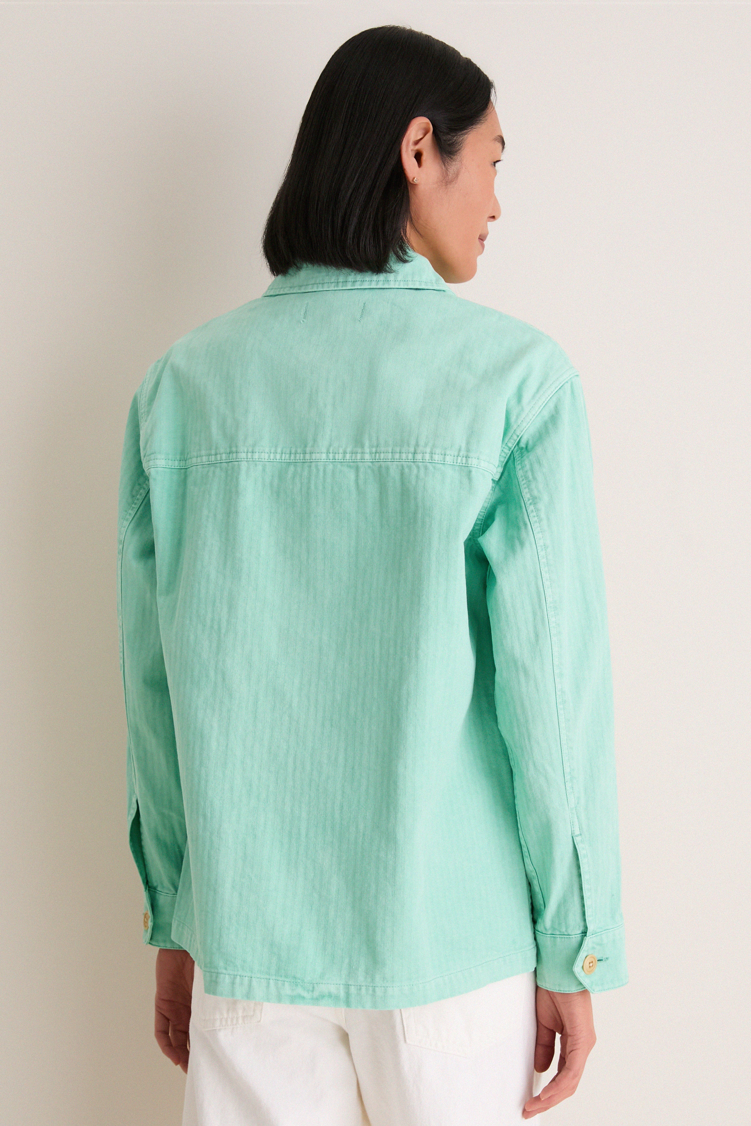 Mickey Mint Painter Jacket in Herringbone - Image 4