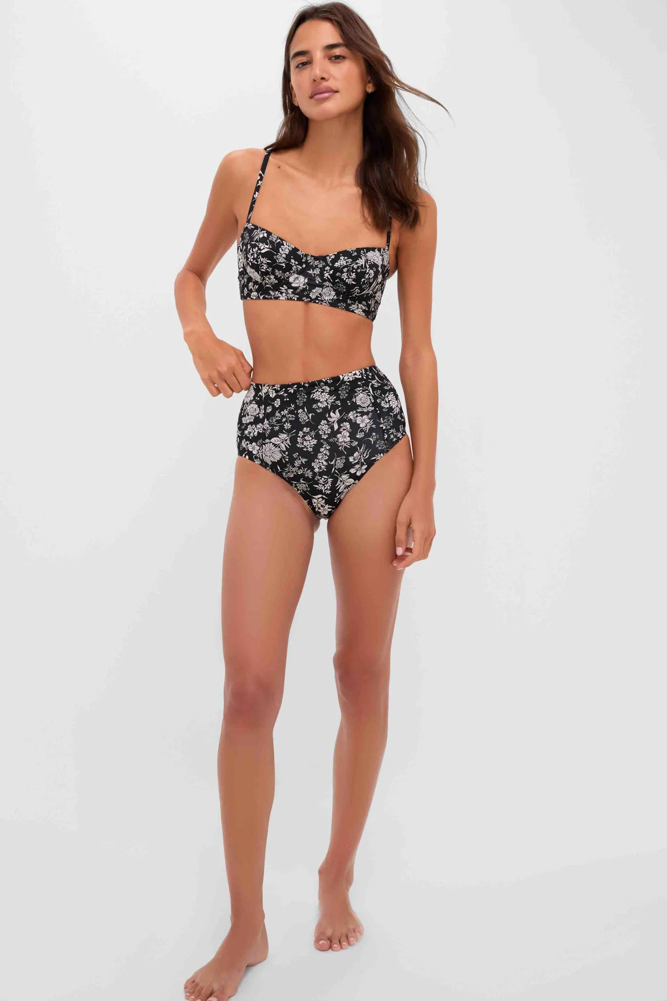 Midnight Bloom Zahara High Waisted Bikini Bottom - Image 6