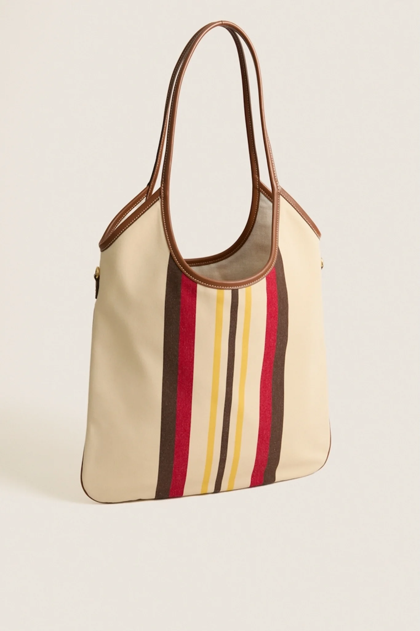 MIU MIU Ivy Naturale Moro Canvas Calfskin Striped - Image 6