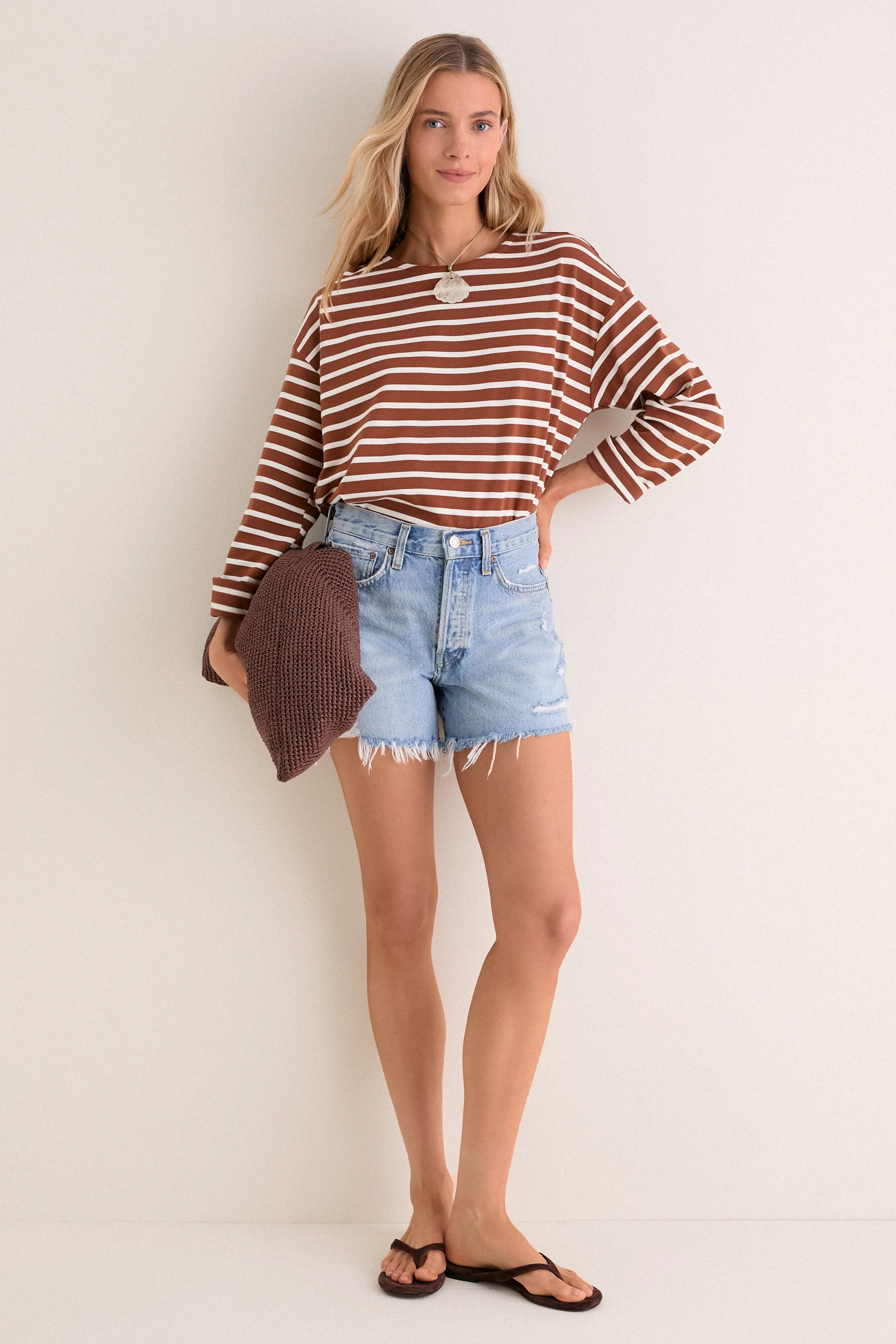 Mocha Stripe Knit Odie Tee - Image 7