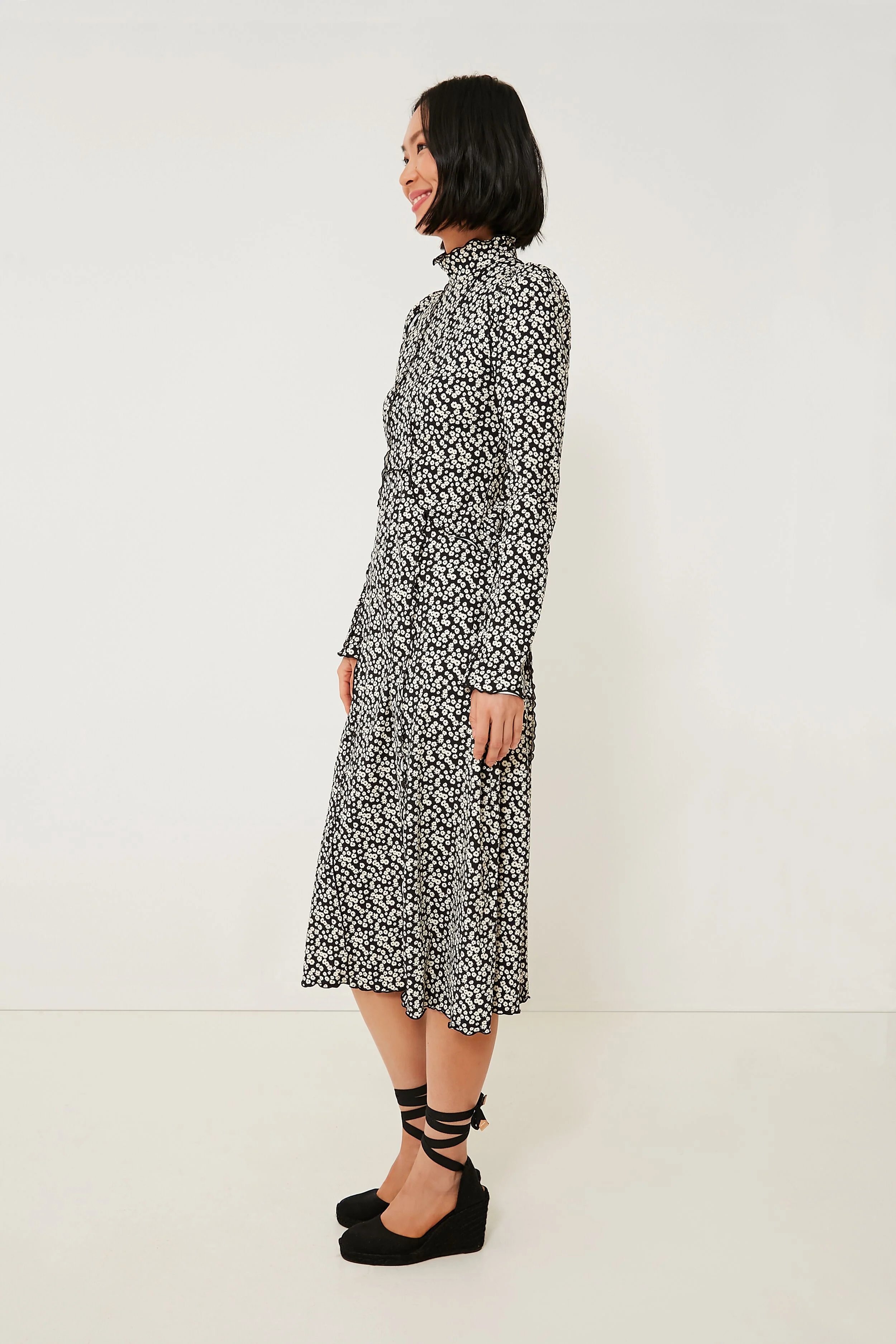 Multi Della Print Long Sleeve Dress - Image 3