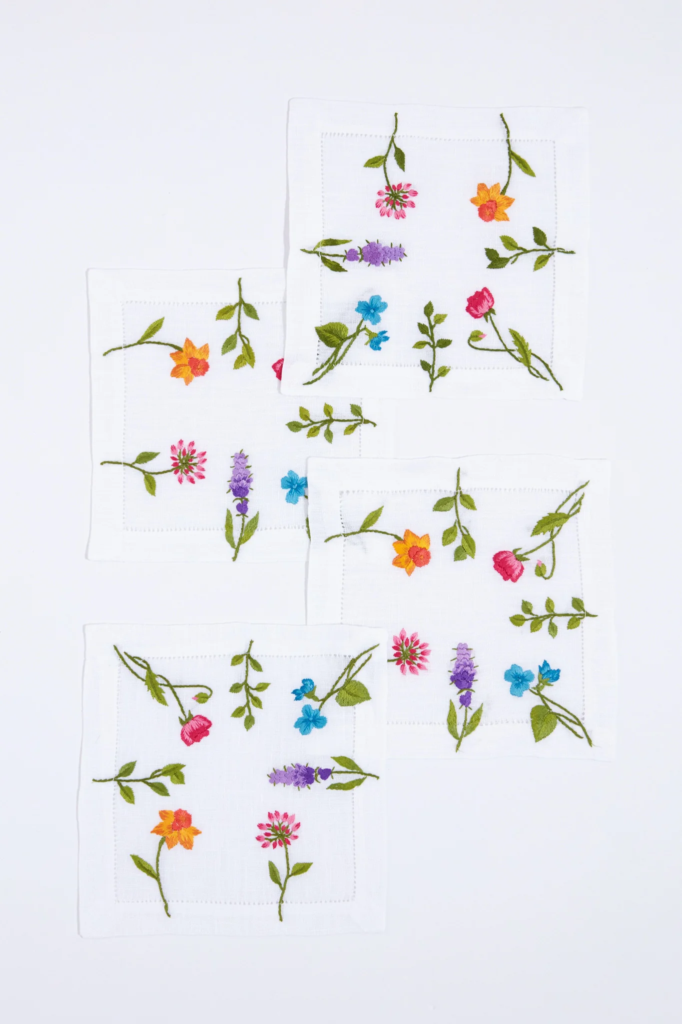 Multi Floral Cocktail Napkins Set of 4 - Image 4