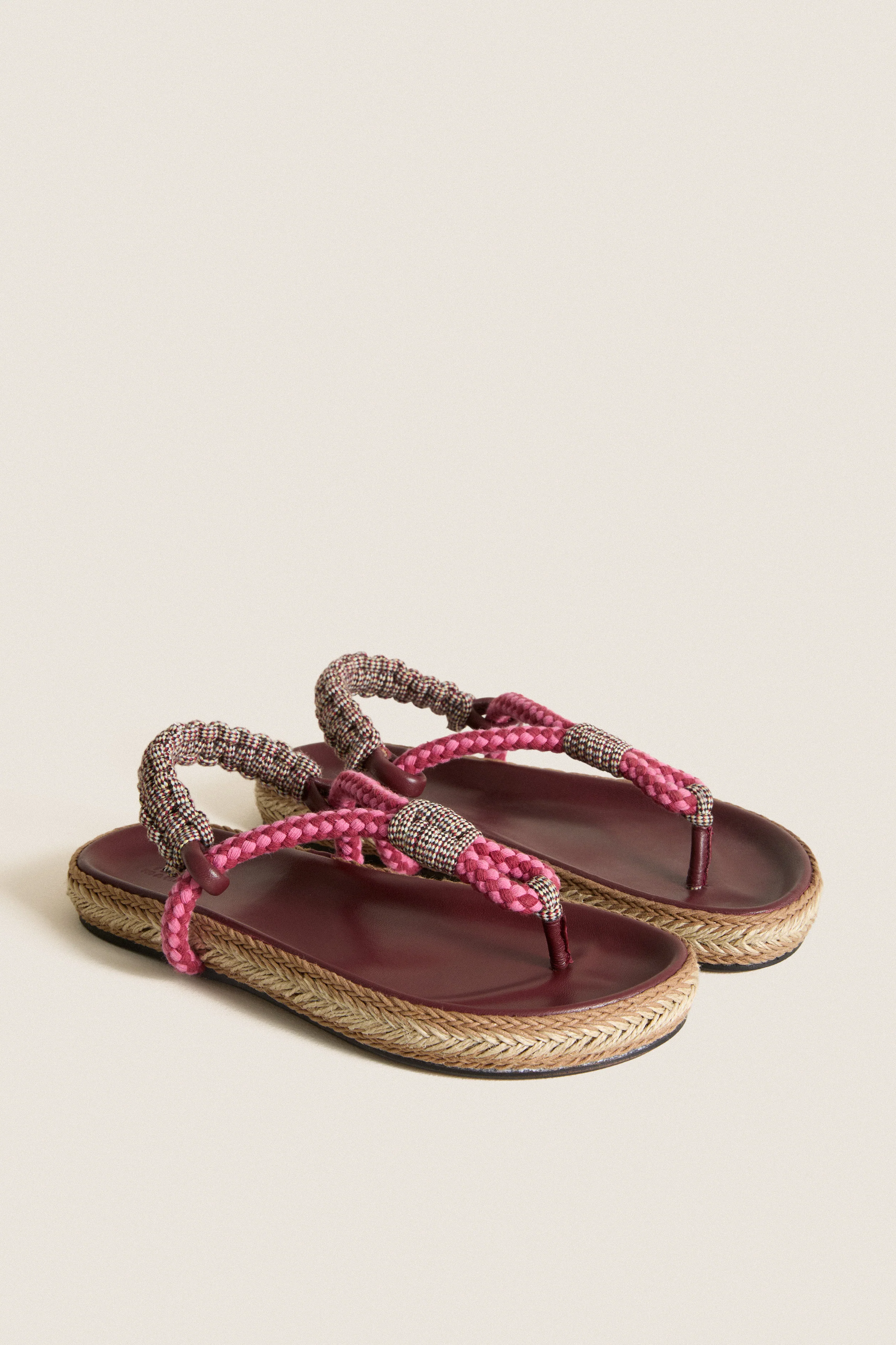Multicolor Burgundy Gypso Sandals - Image 4