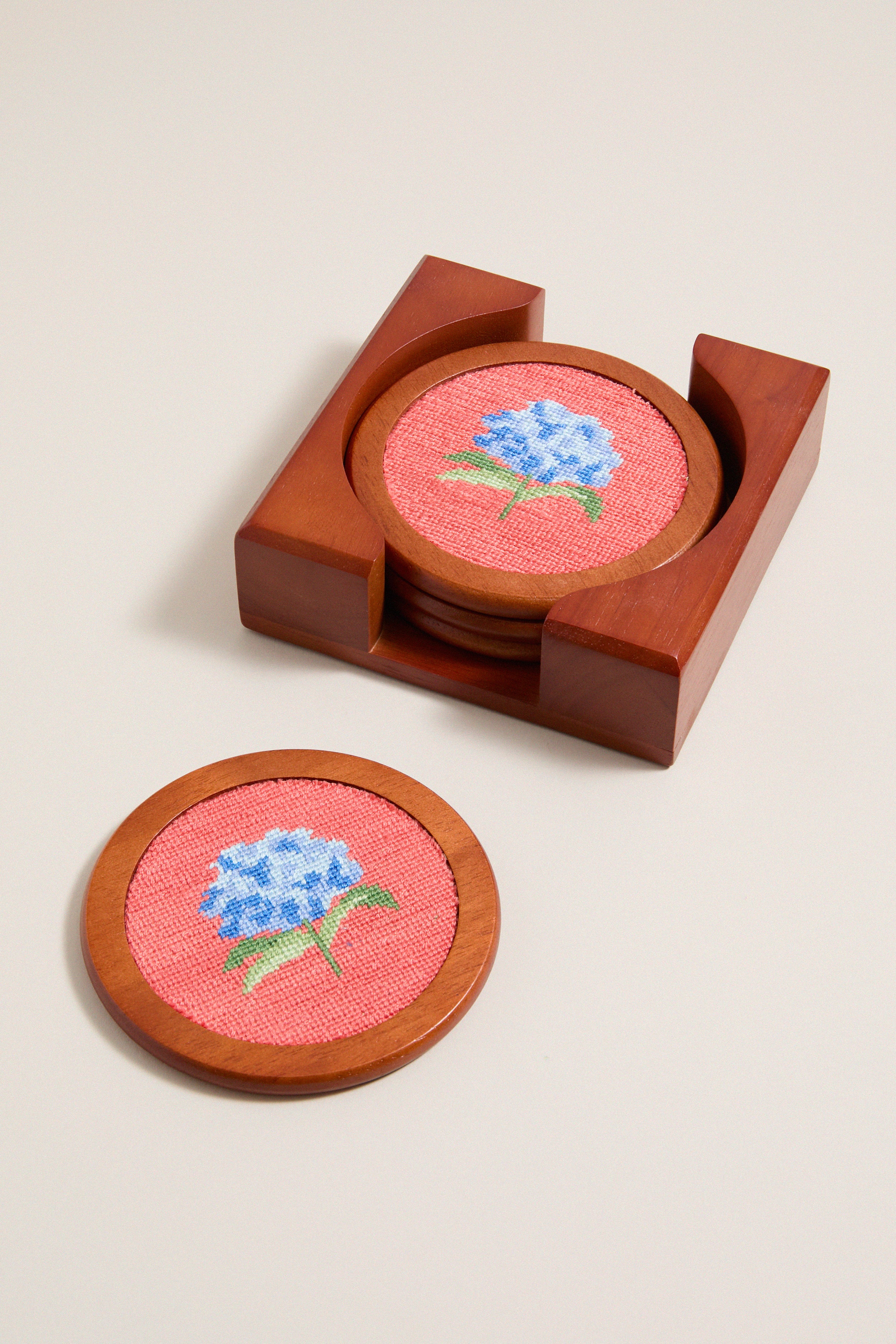 Nantucket Red Hydrangea Coasters - Image 2