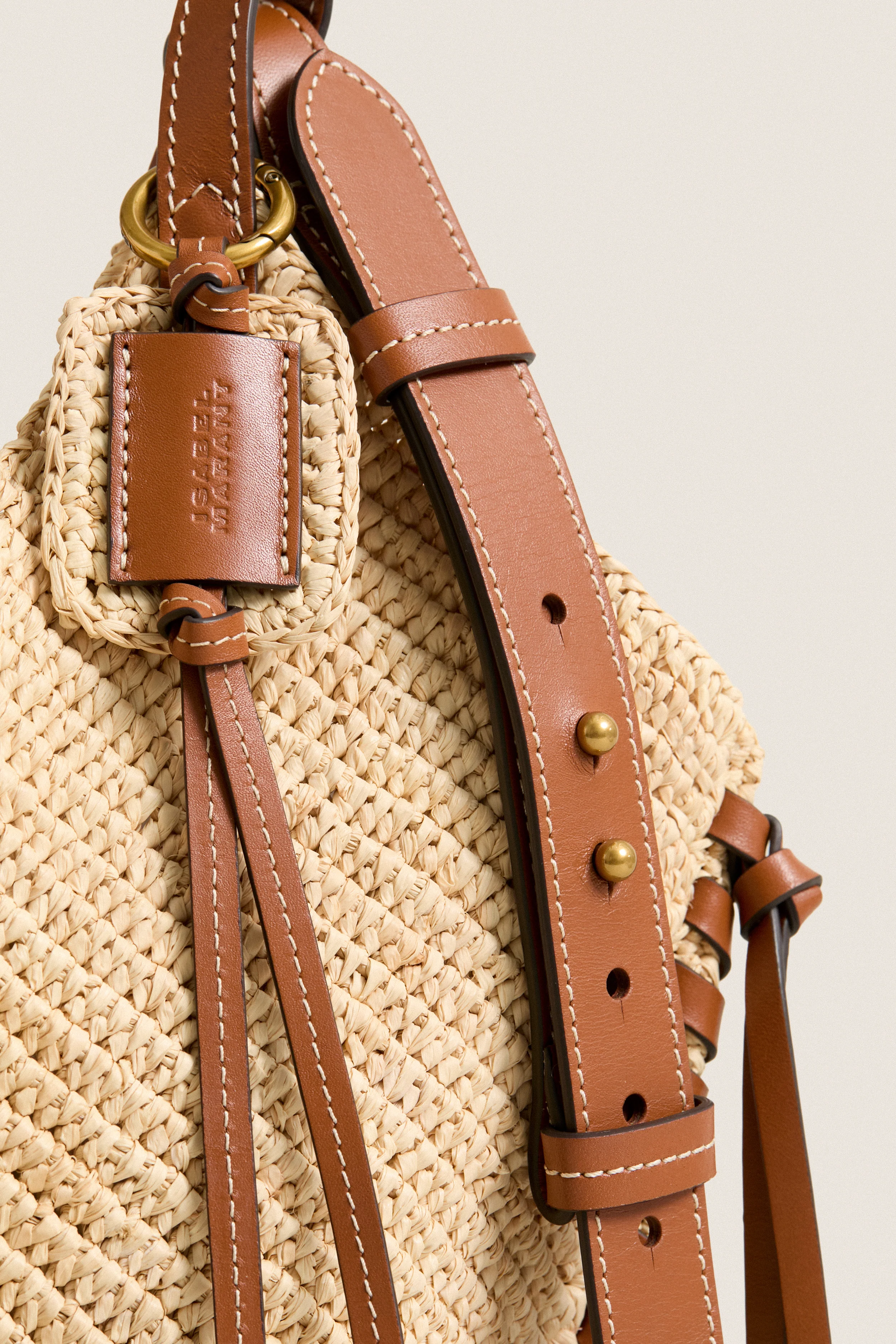 Natural and Cognac Tampa Mini Bag - Image 6