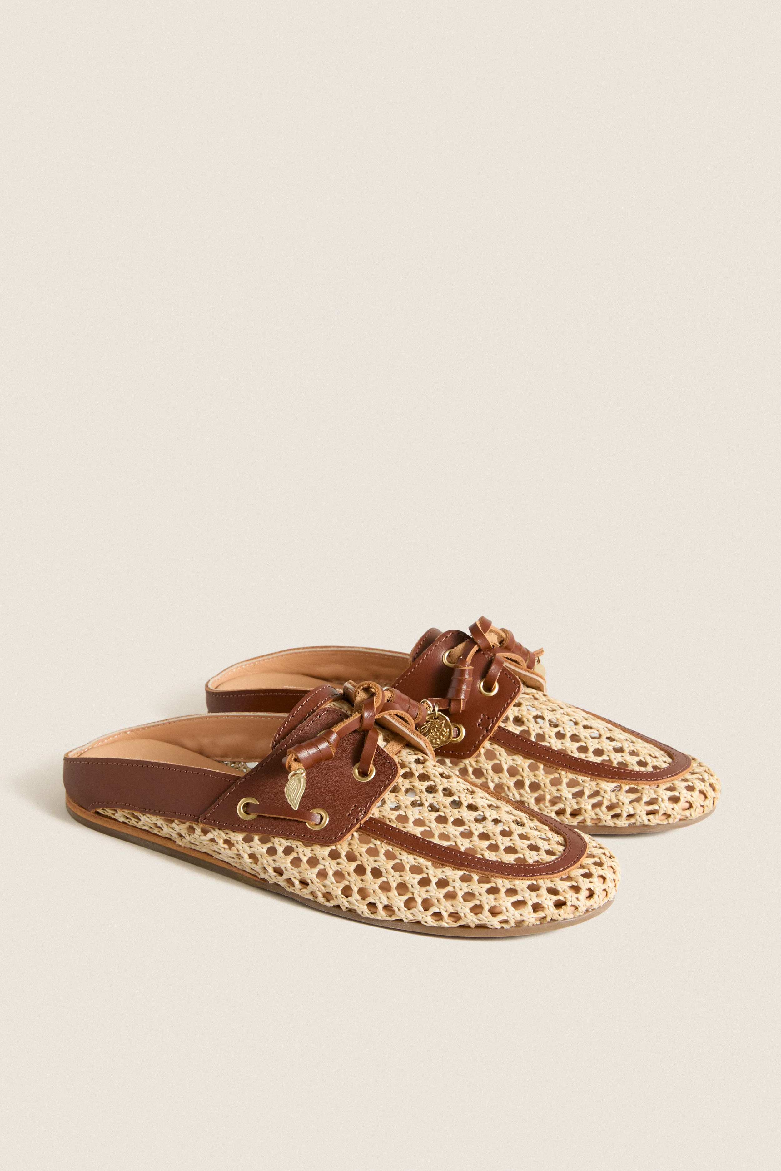 Natural Crochet Naveta Loafers - Image 4