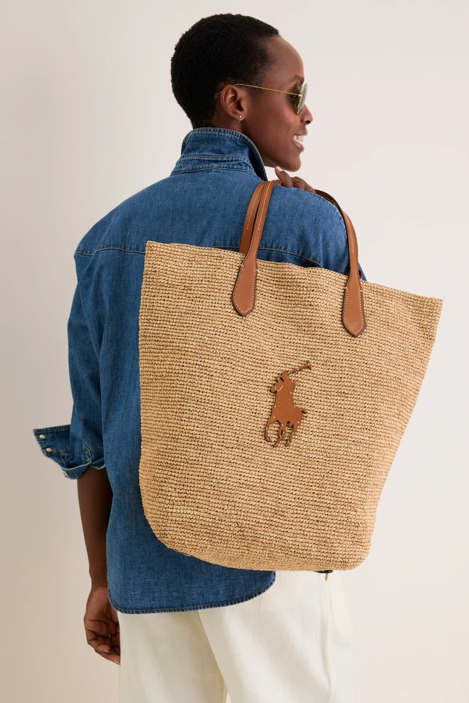 Natural Cuoio Raffia Tote - Image 2