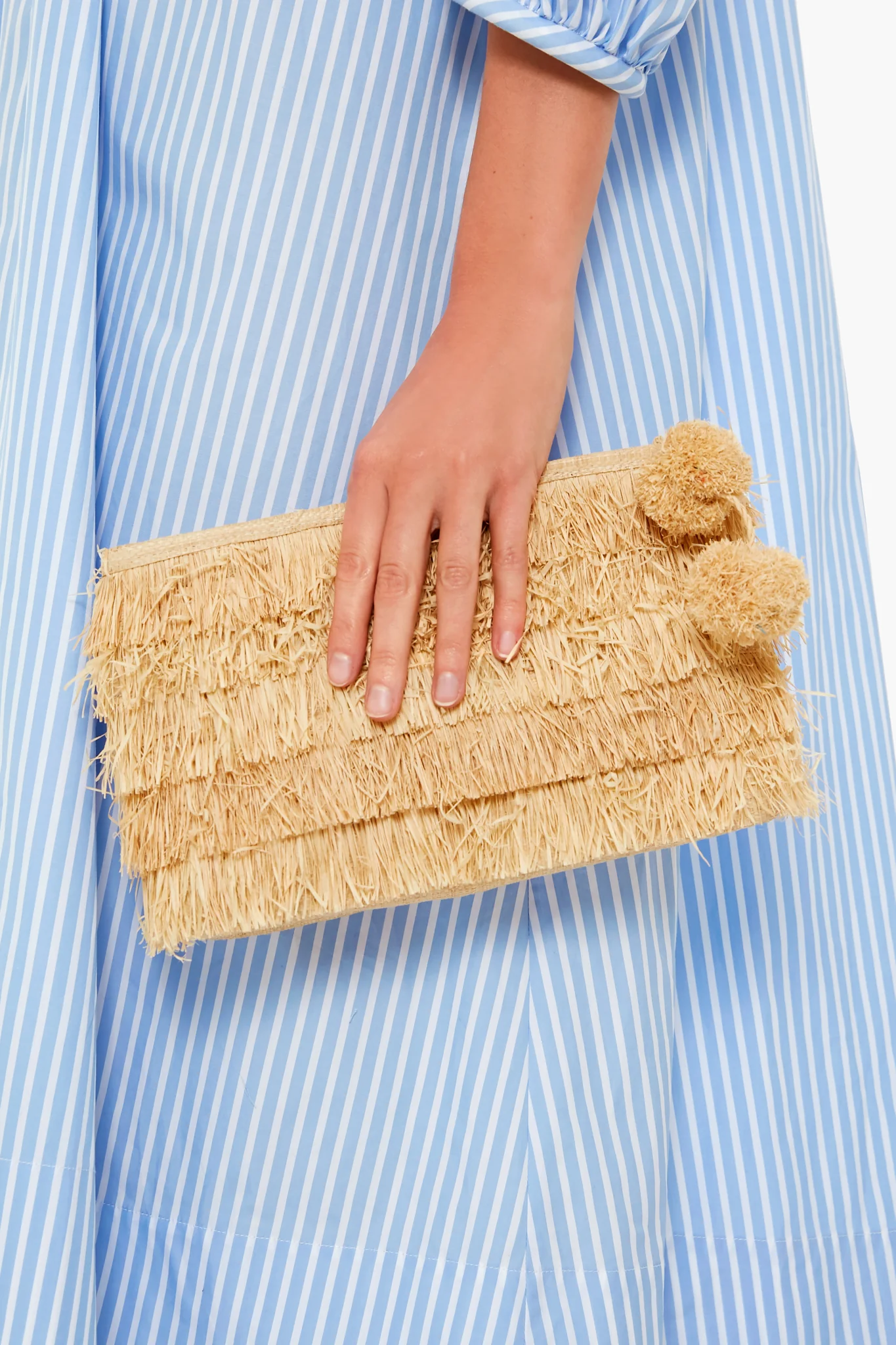Natural Sasha Fringe Clutch - Image 2
