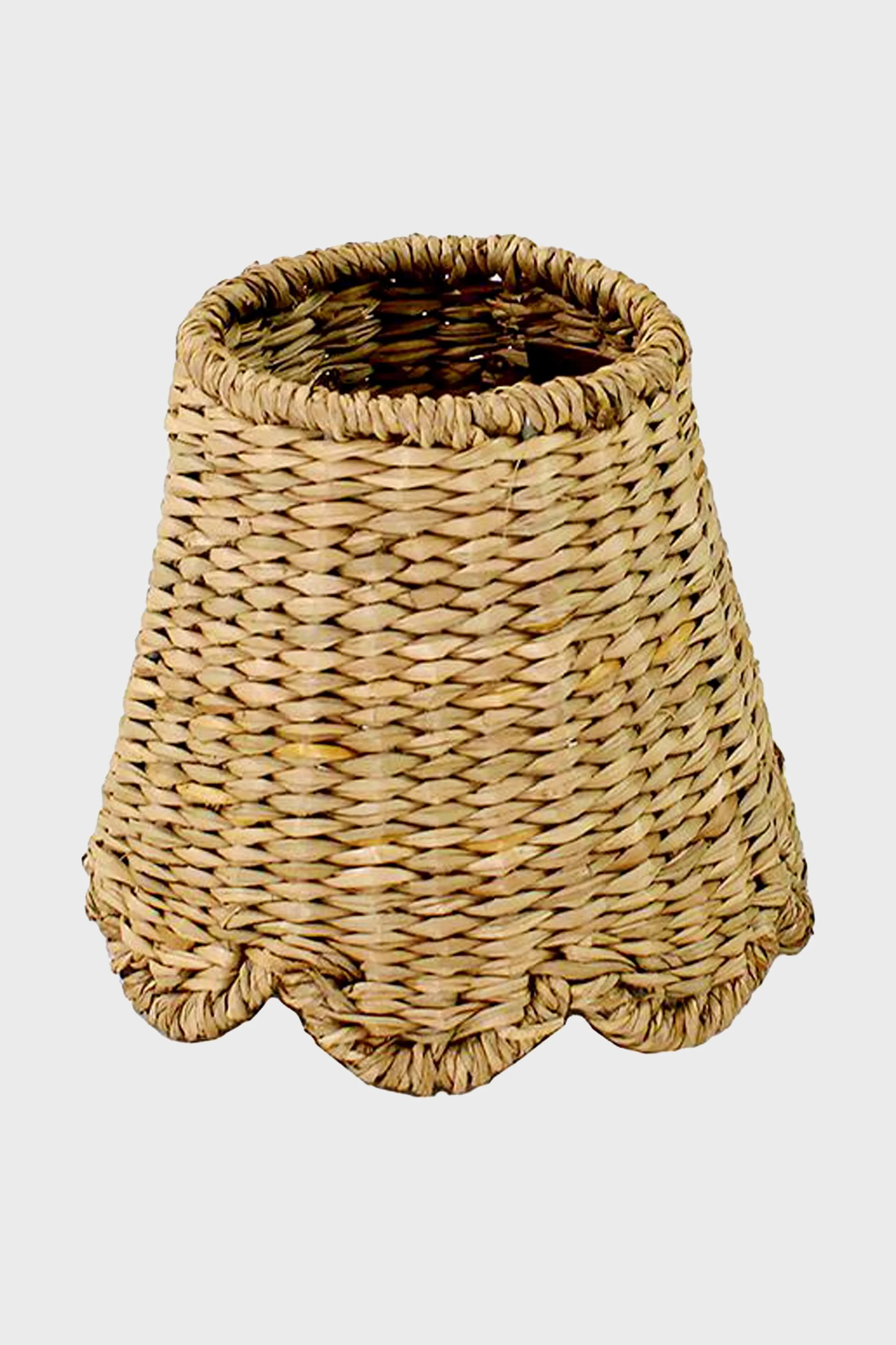 Natural Scalloped Seagrass Zafferano Lampshade - Image 3