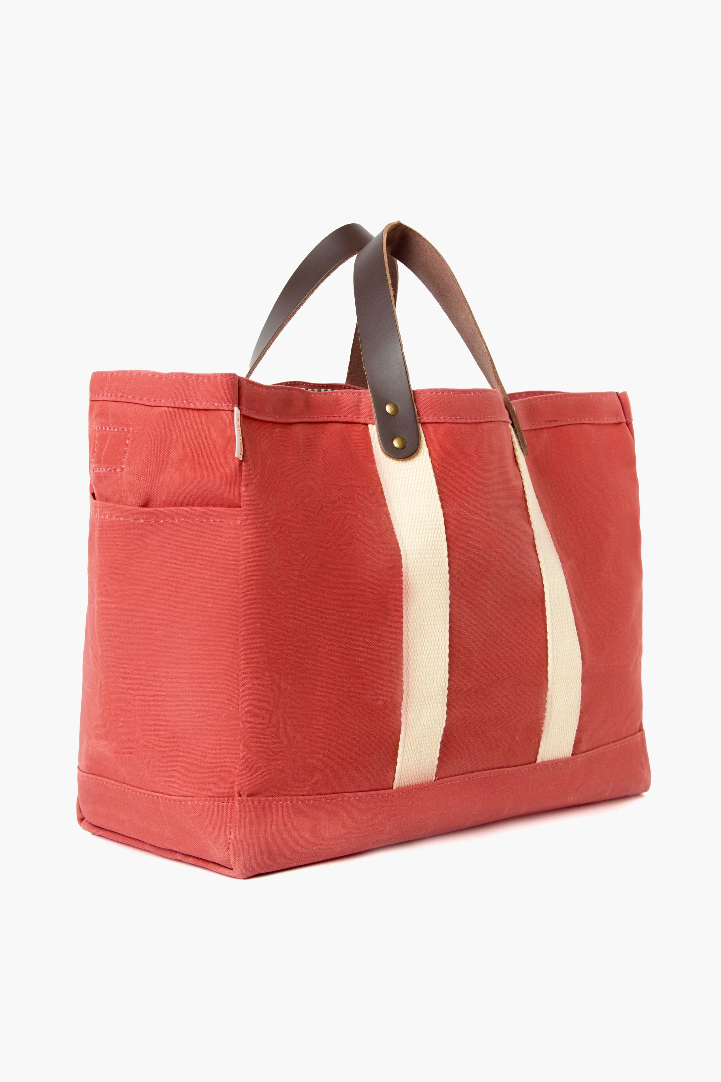 Nautical Red Waxed Commuter Tote - Image 3