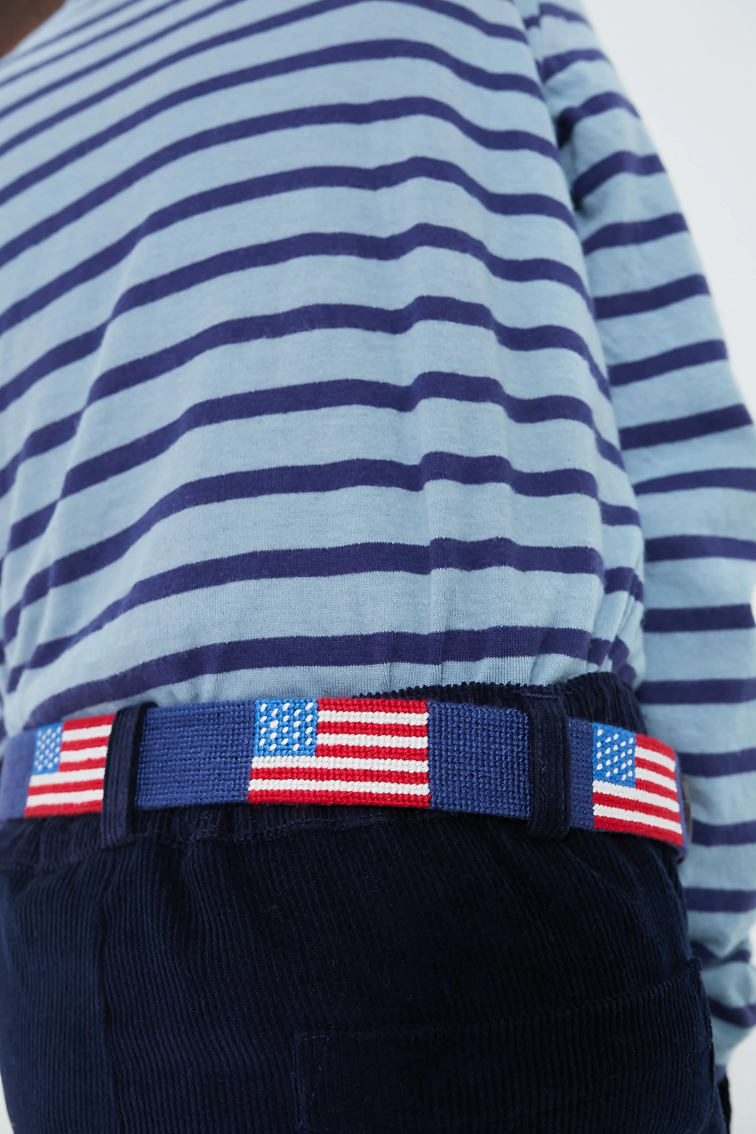 Navy American Flag Needlepoint Childrens Belt - Image 5
