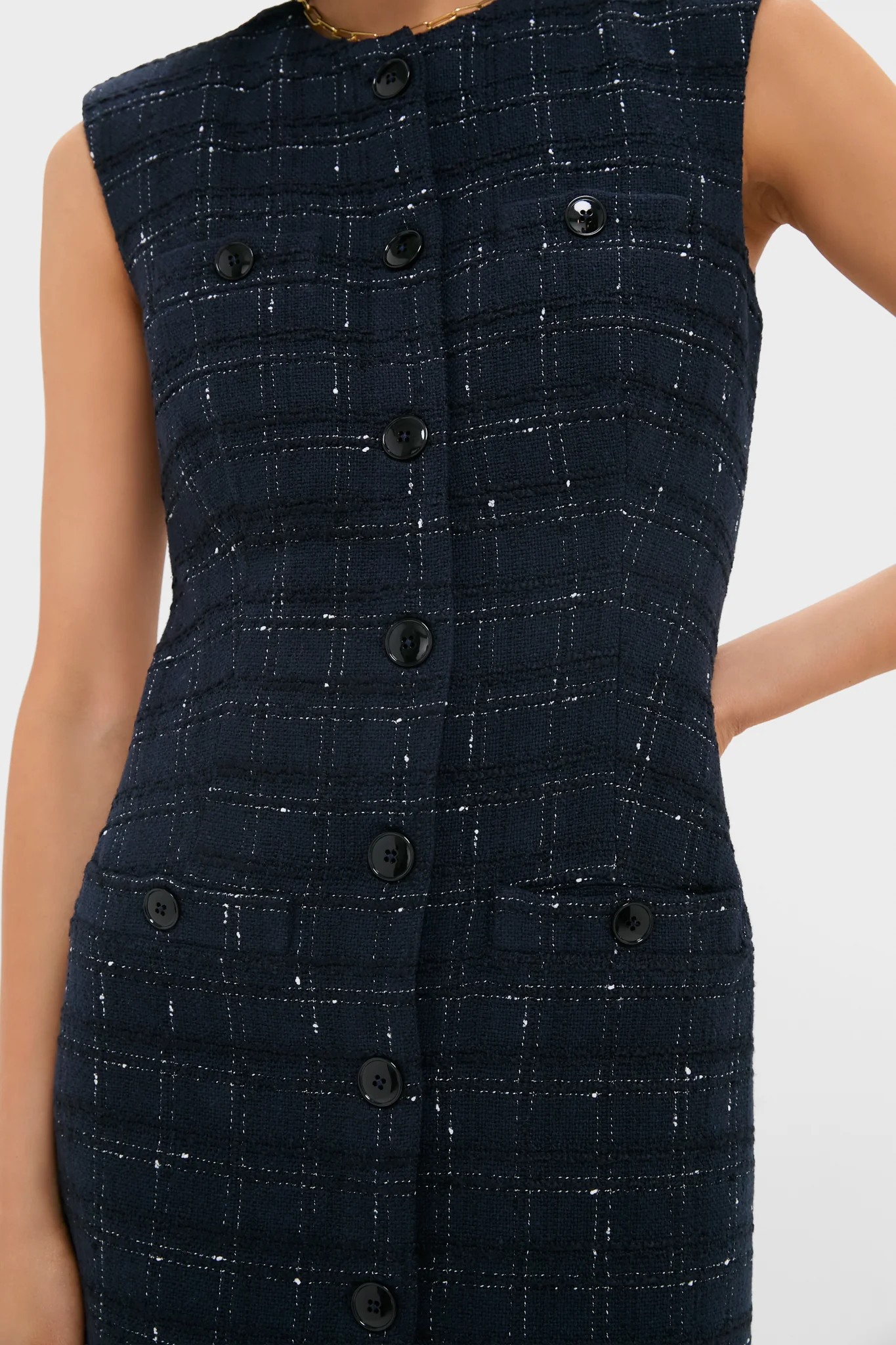 Navy and Off White Tamara Dress - Image 5