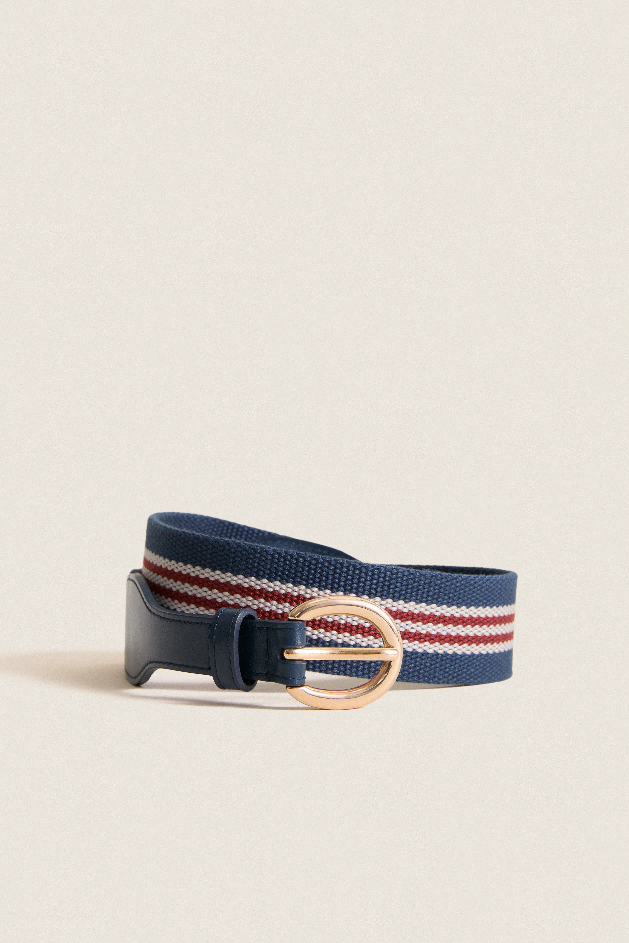 Navy and Red Woven Strap Belt - Image 5