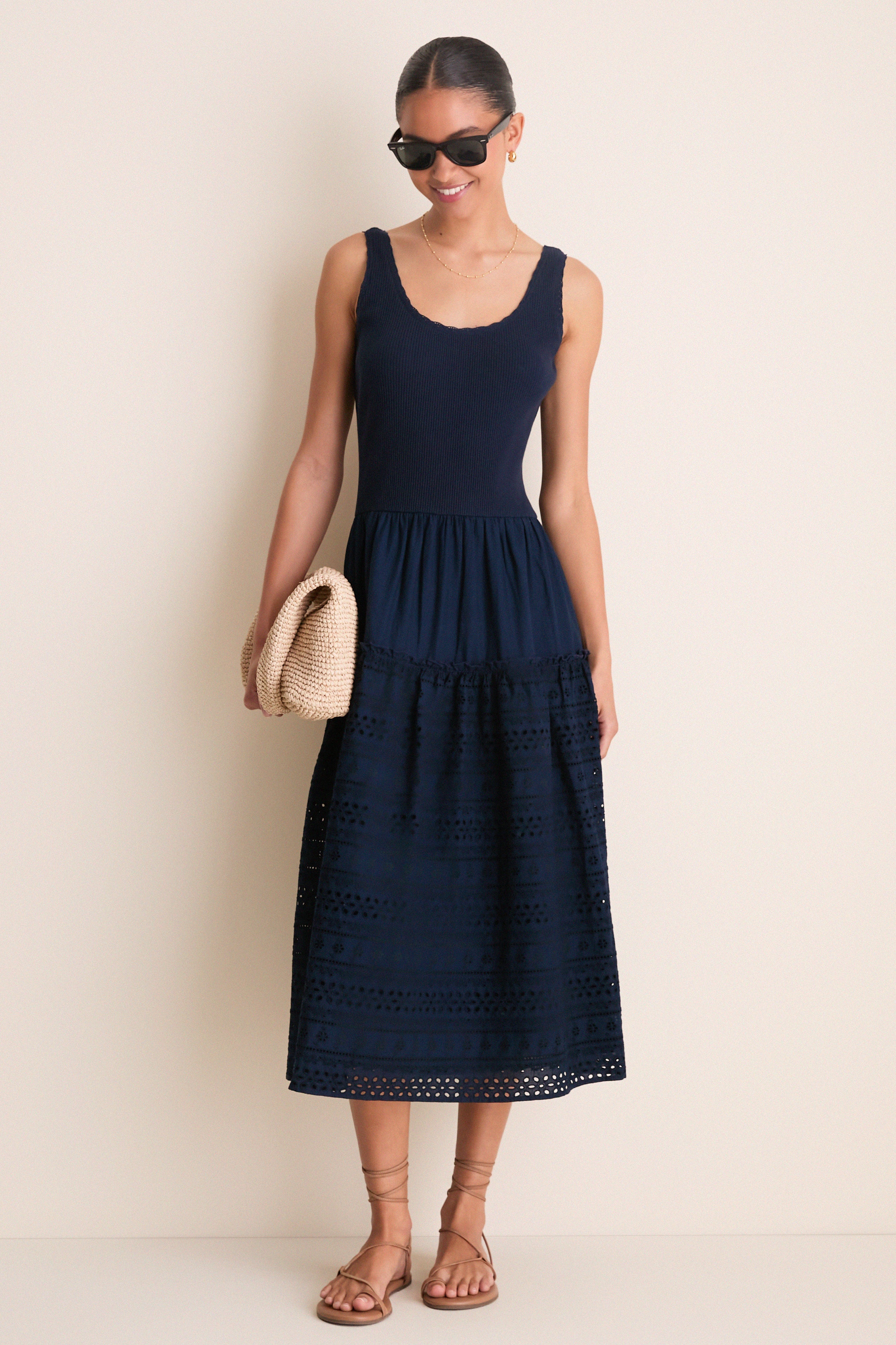 Navy Casey Midi Dress - Image 3