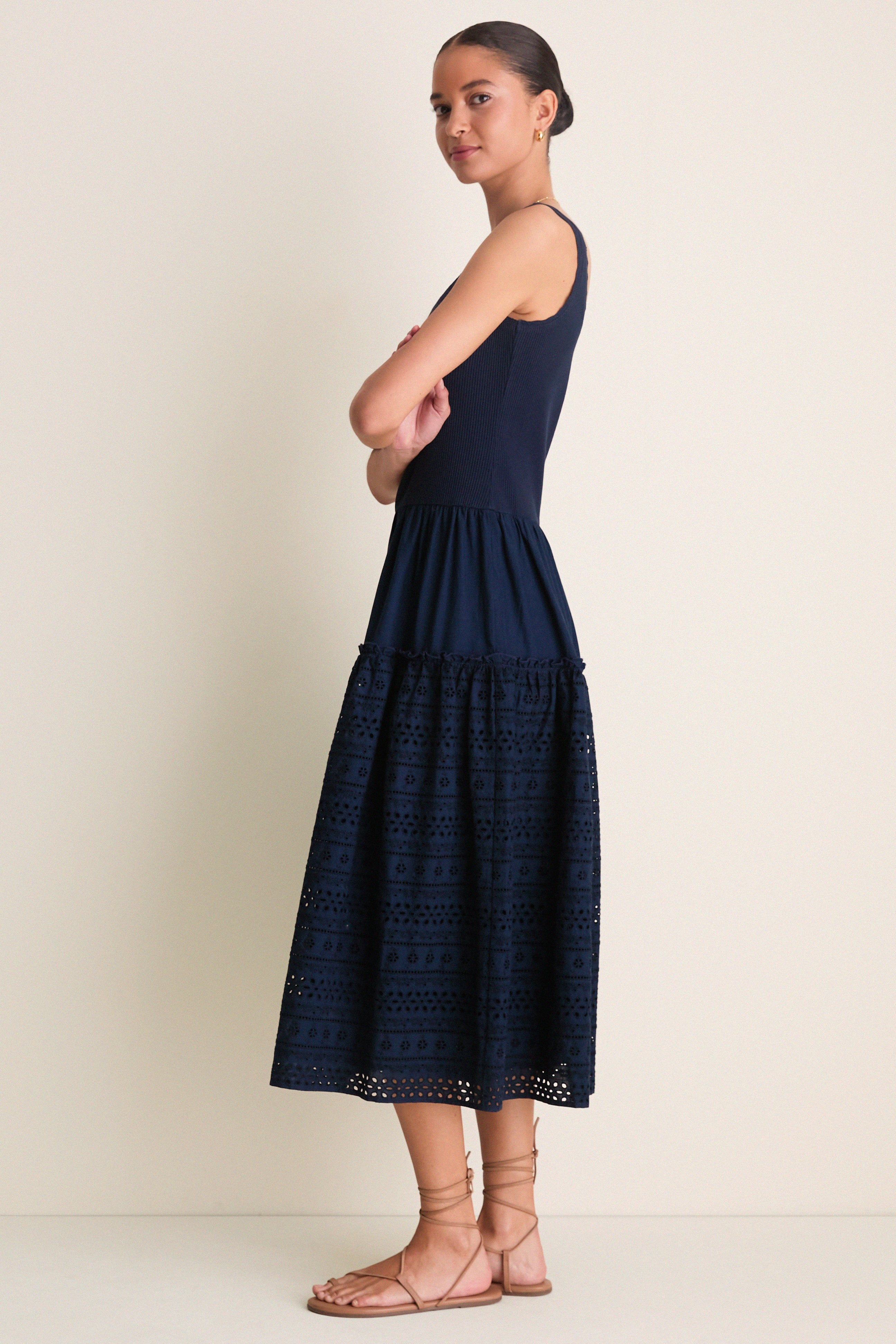Navy Casey Midi Dress - Image 4