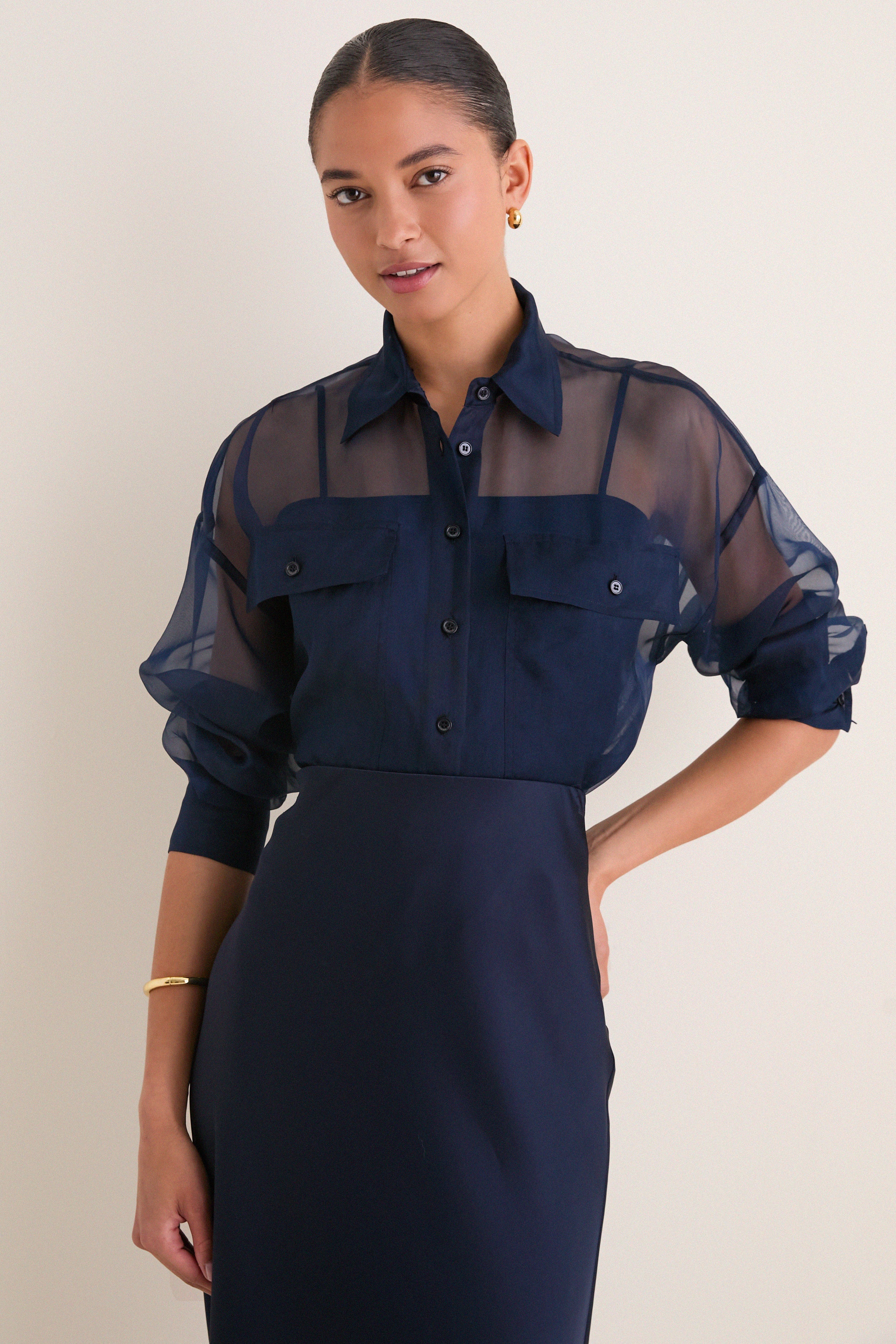 Navy Colomba Top