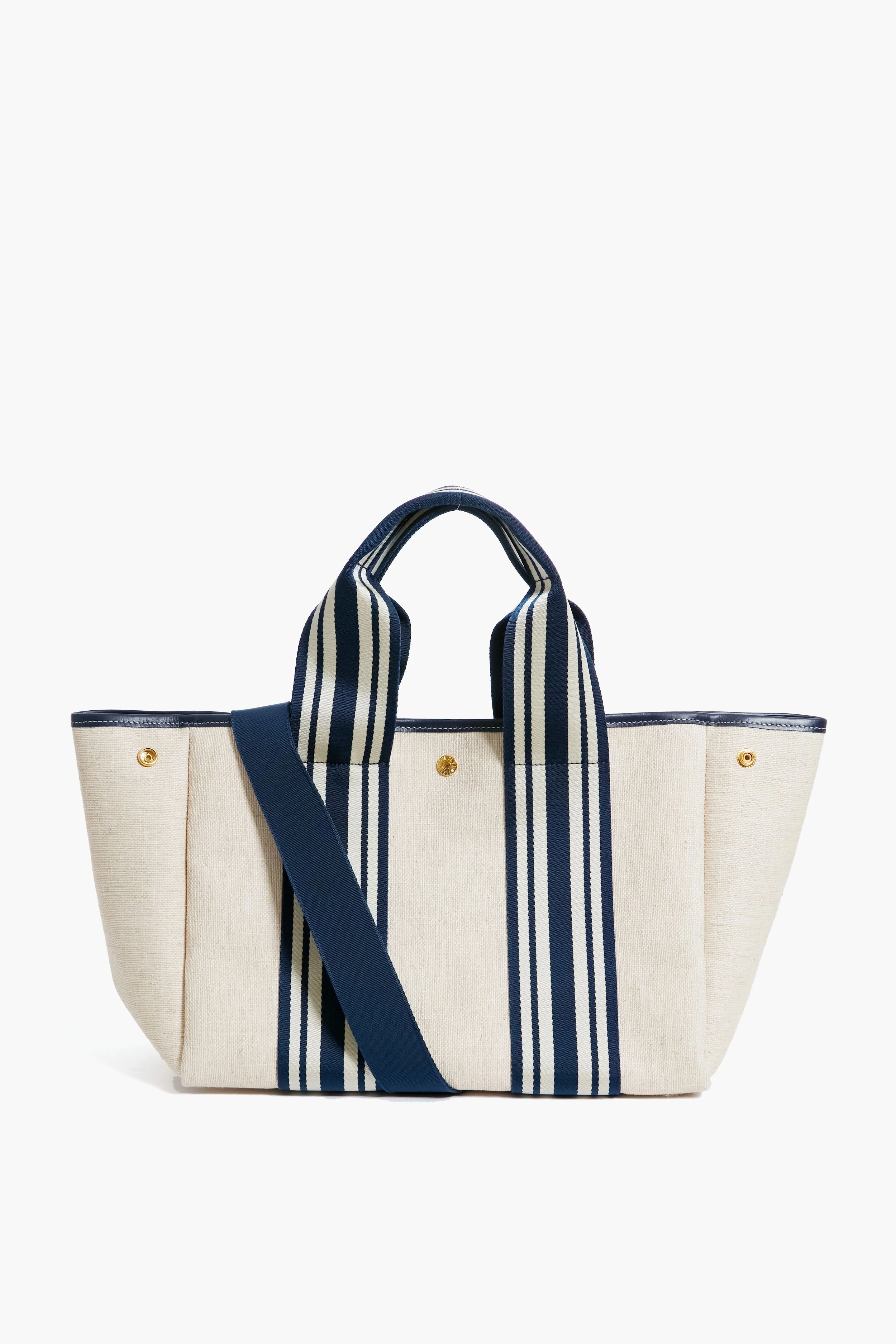 Navy Equestrian Traversee M Linen Tote - Image 9