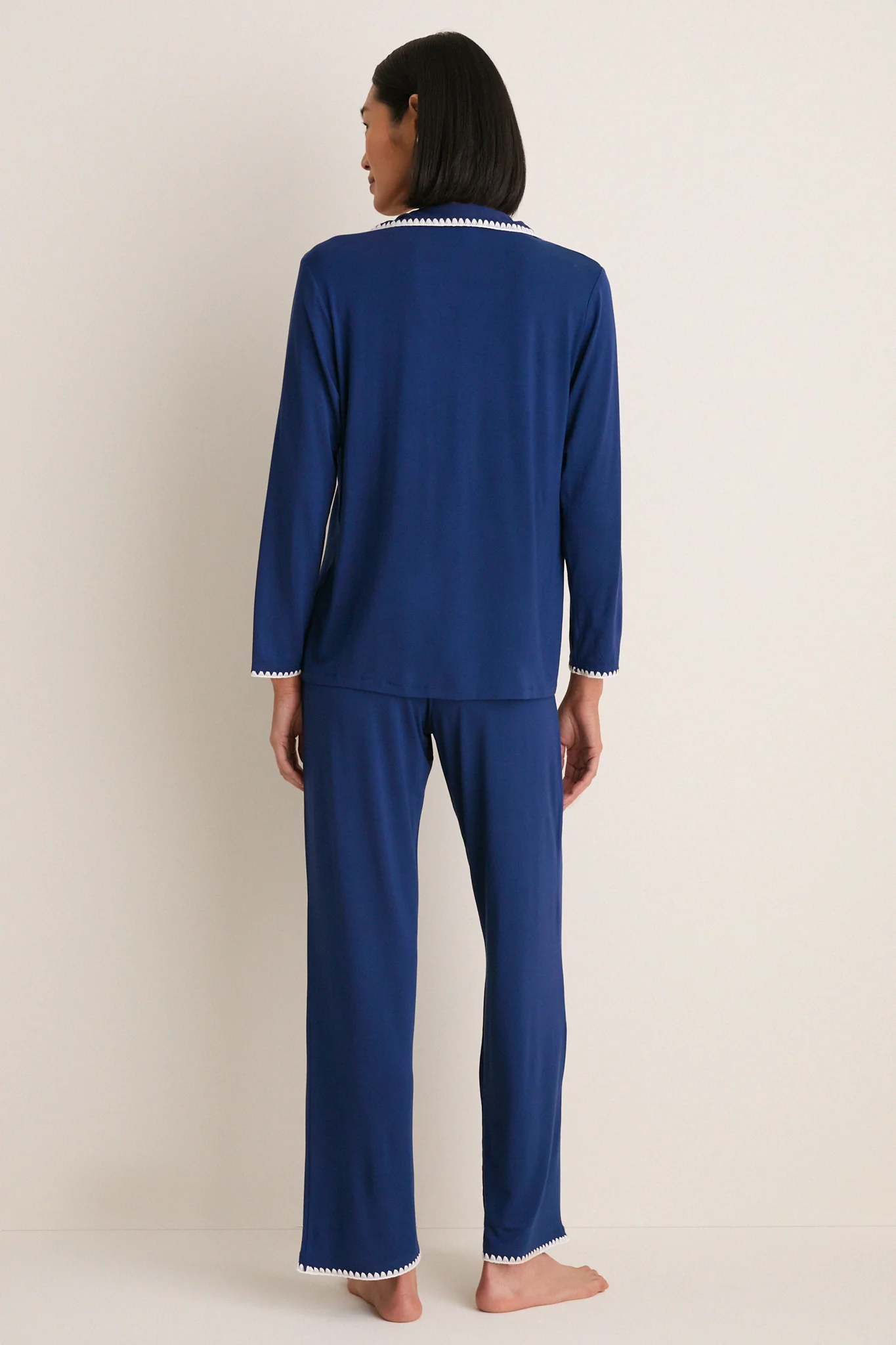 Navy Frida Long PJ Set - Image 3
