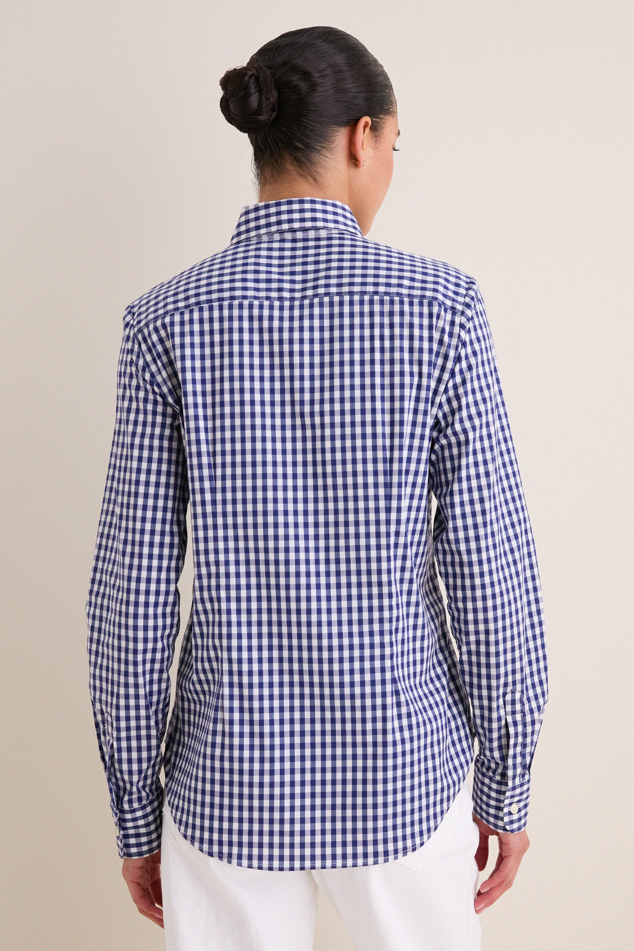 Navy Large Check Long Sleeve Icon Shirt - Image 4