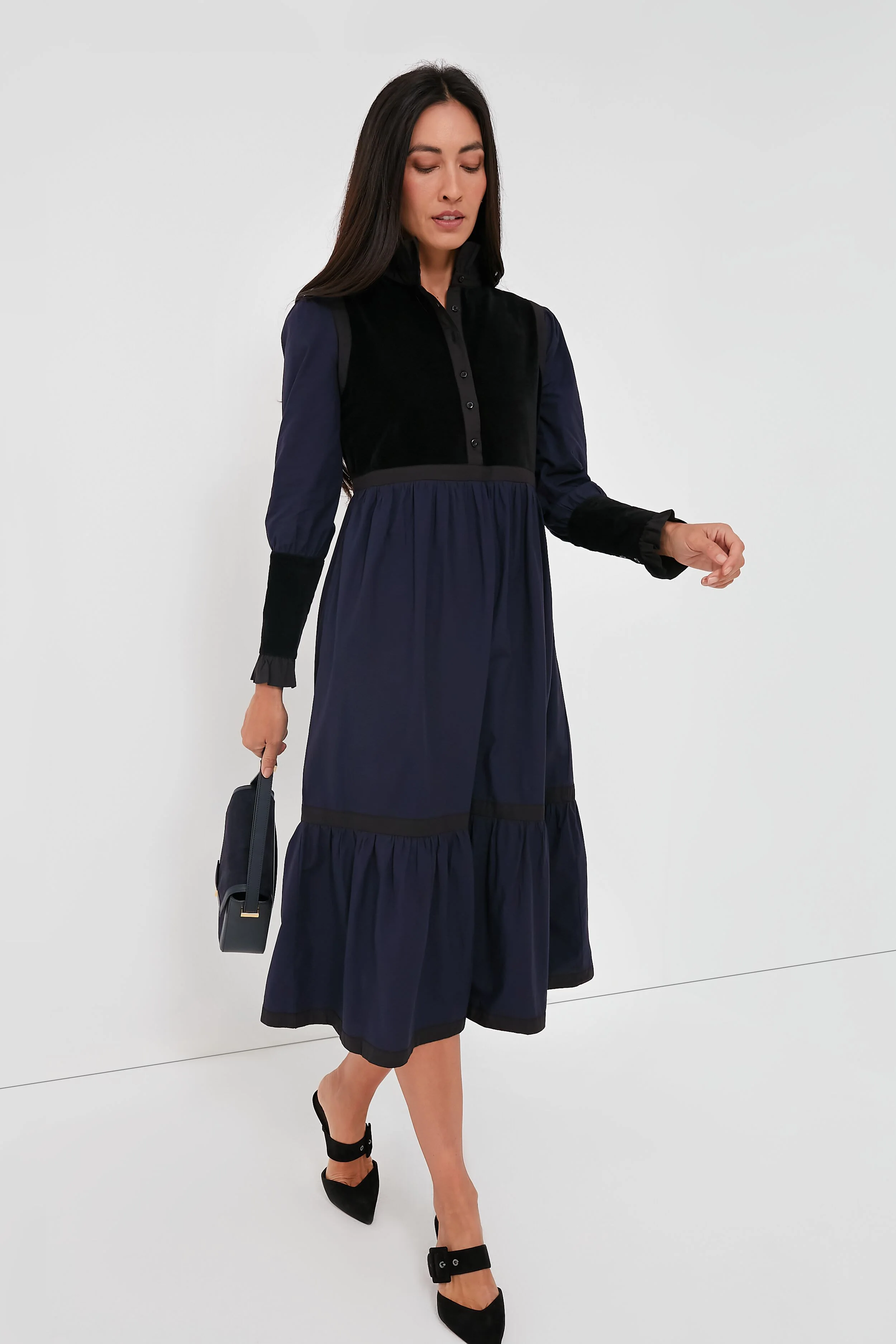 Navy Kavita Dress - Image 2