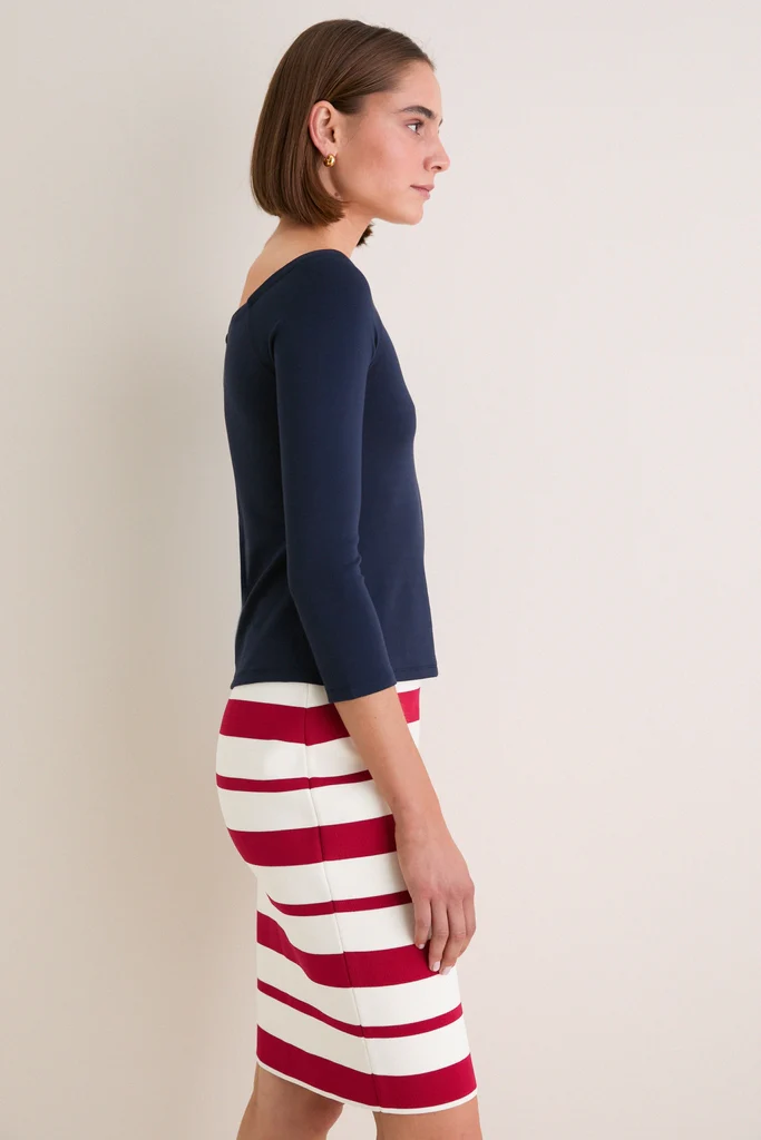 Navy Knit Boyers Top - Image 3