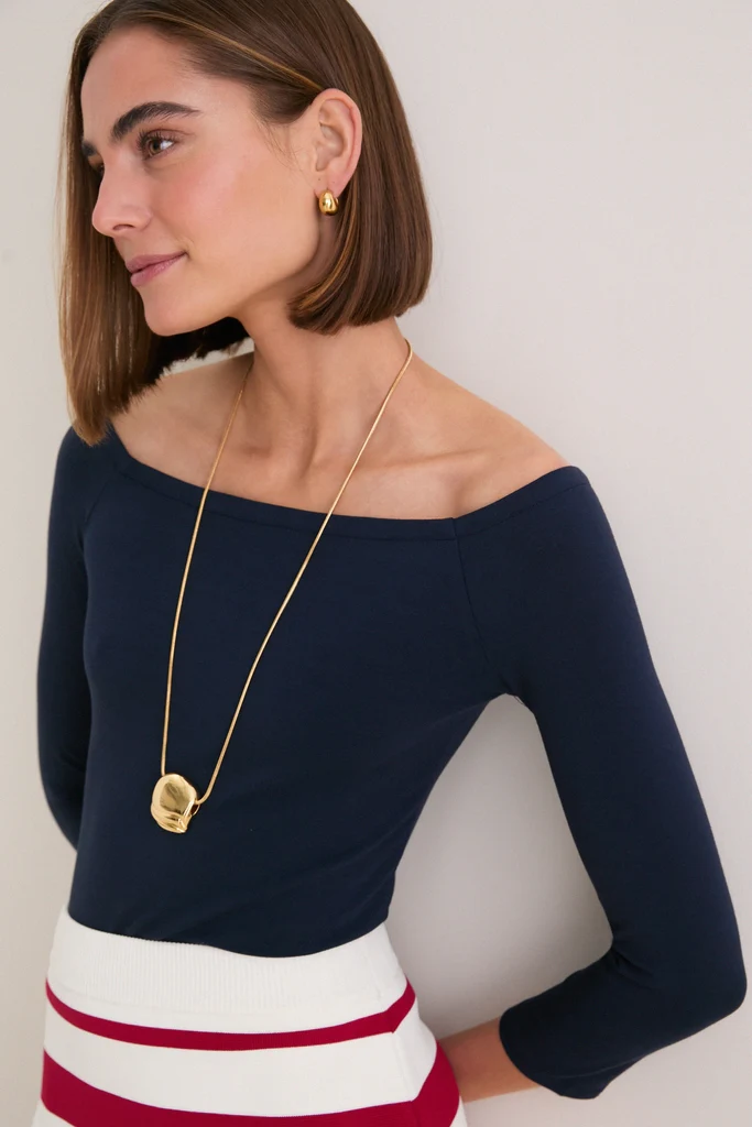Navy Knit Boyers Top - Image 5