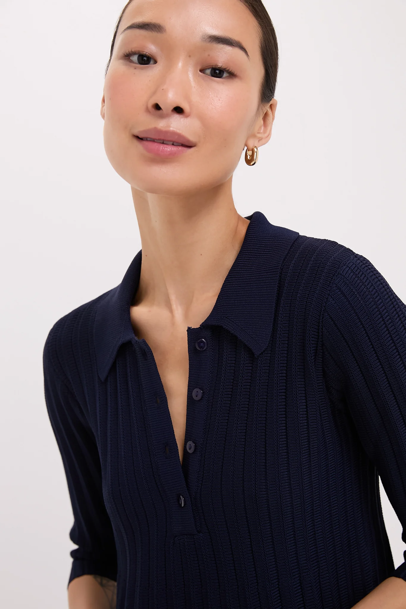Navy Knit Landry Dress - Image 5
