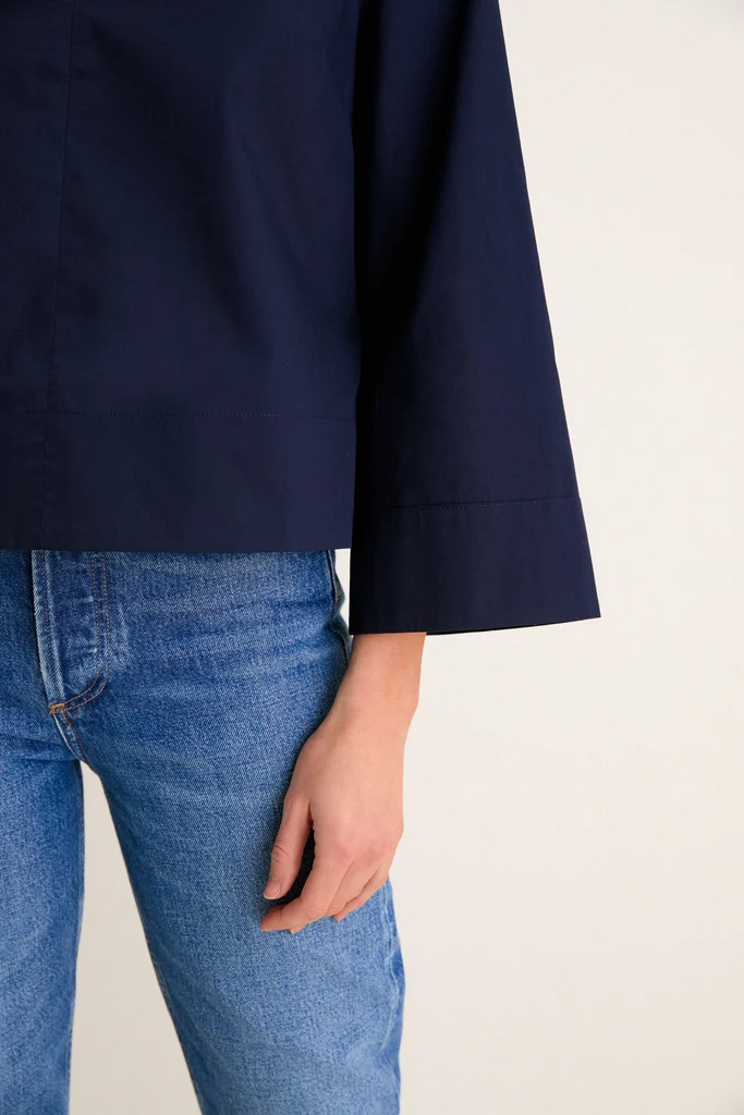 Navy Long Sleeve Celeste Top - Image 5