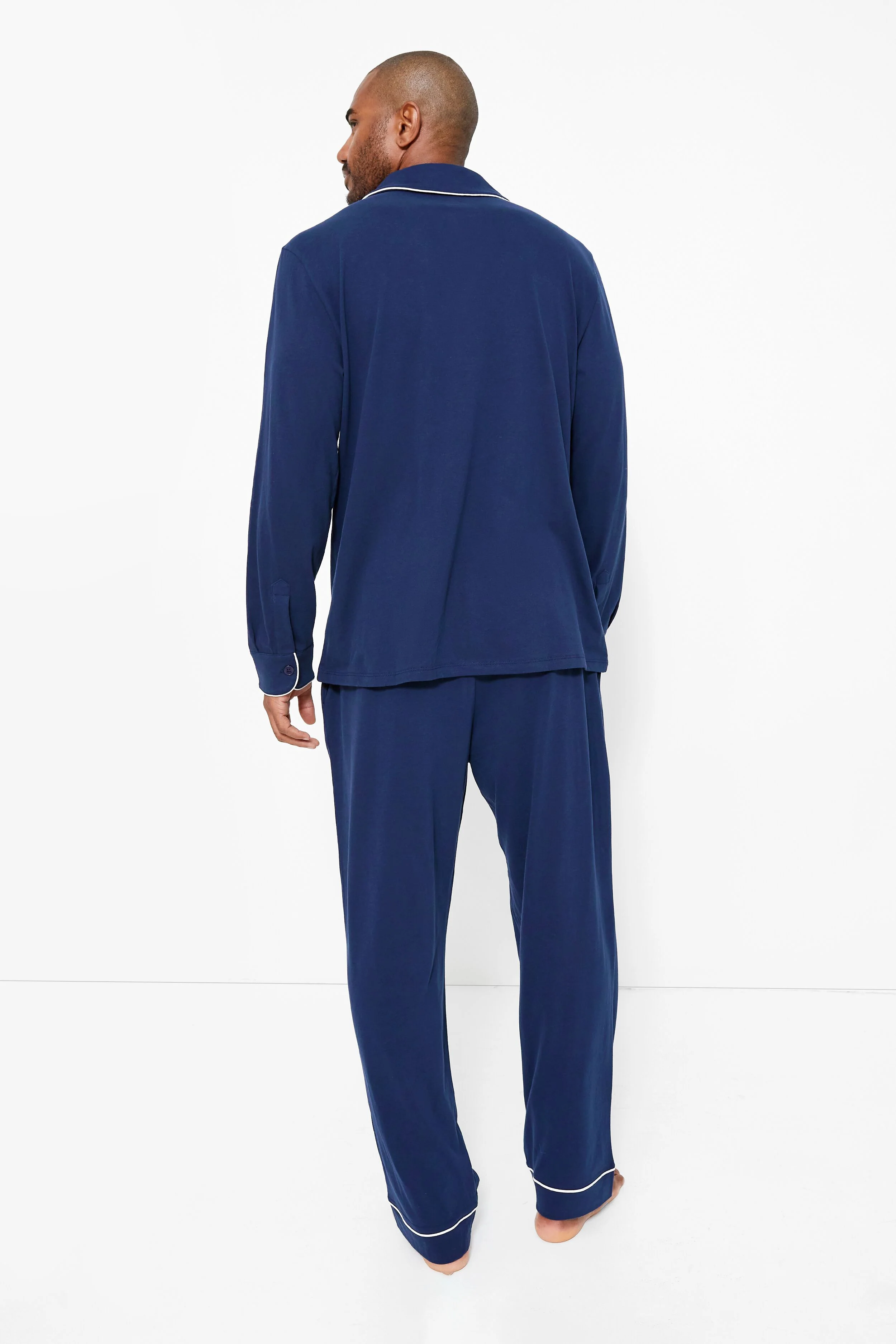 Navy Luxe Pima Pajama Set - Image 4