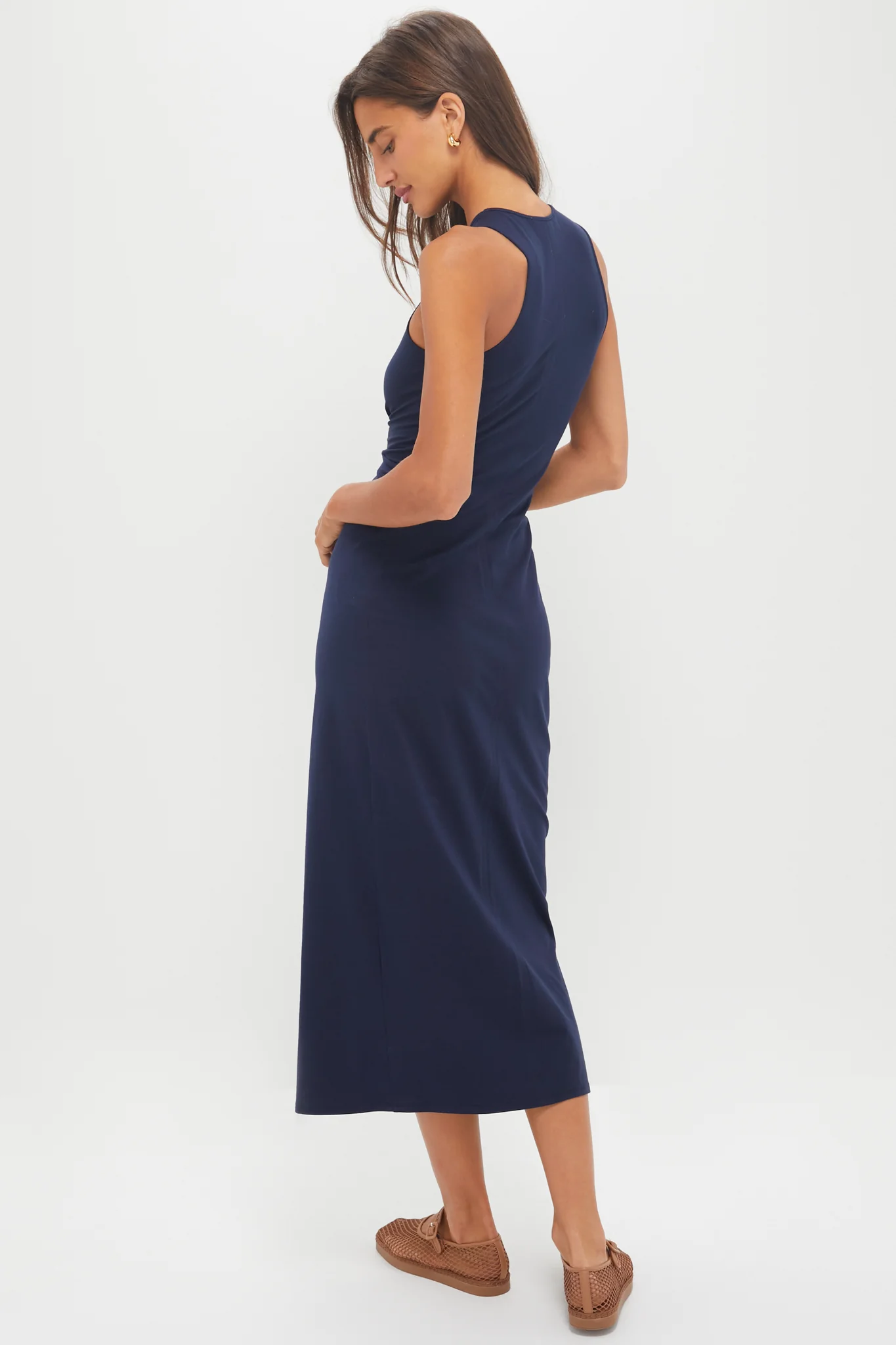 Navy Magna Twisted Tank Midi - Image 4
