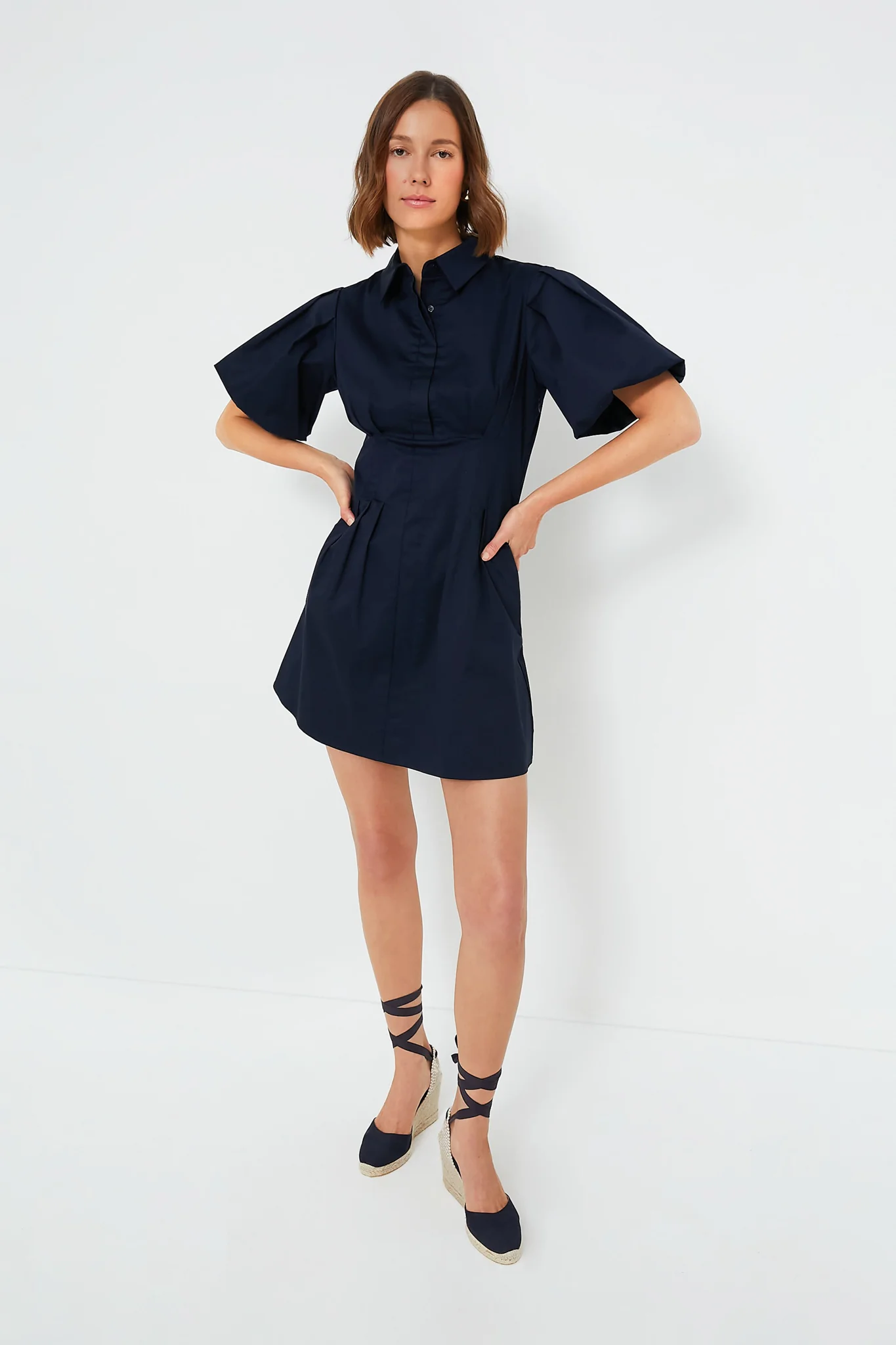 Navy Mini Delaney Dress - Image 2