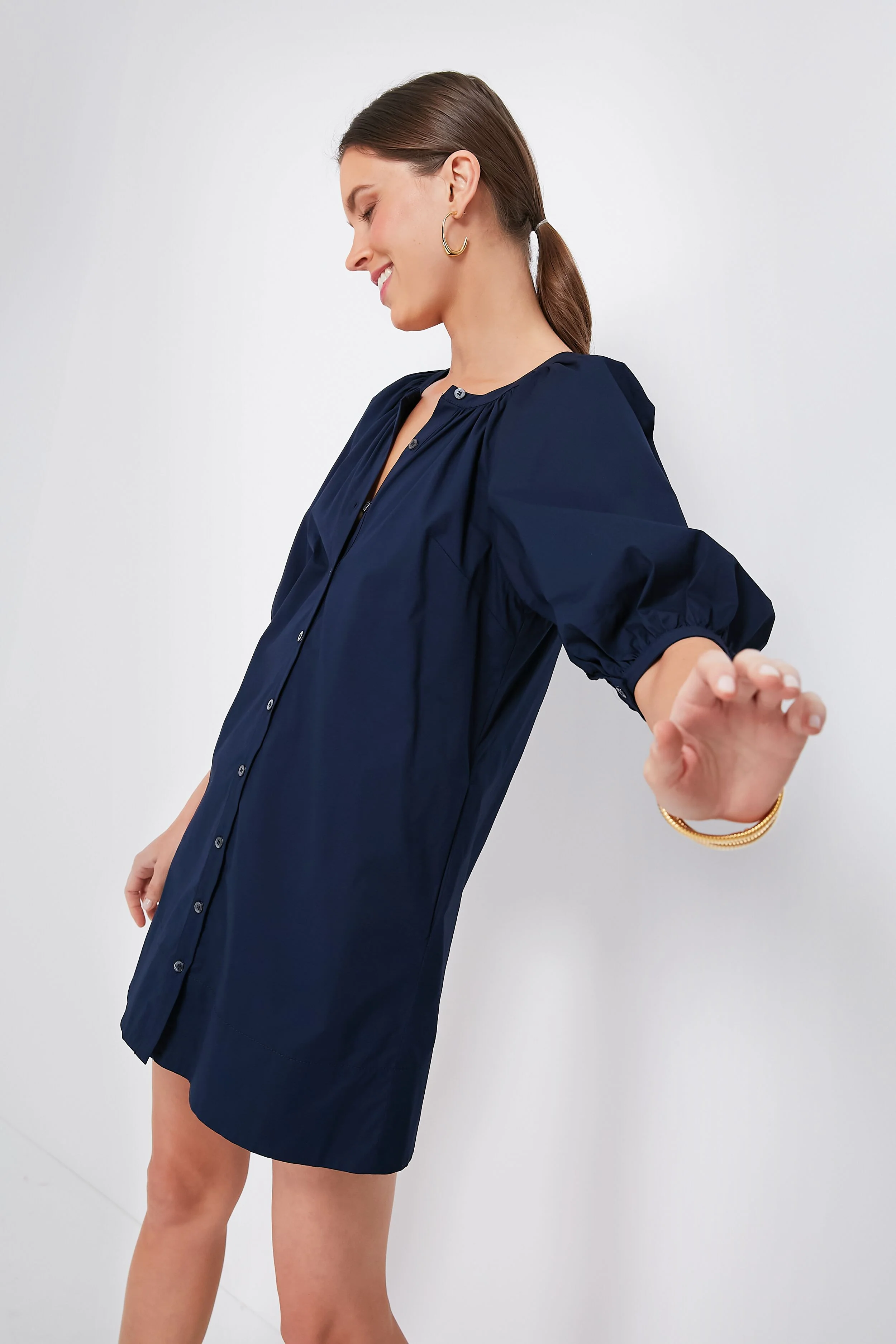 Navy Mini Vincent Dress - Image 3