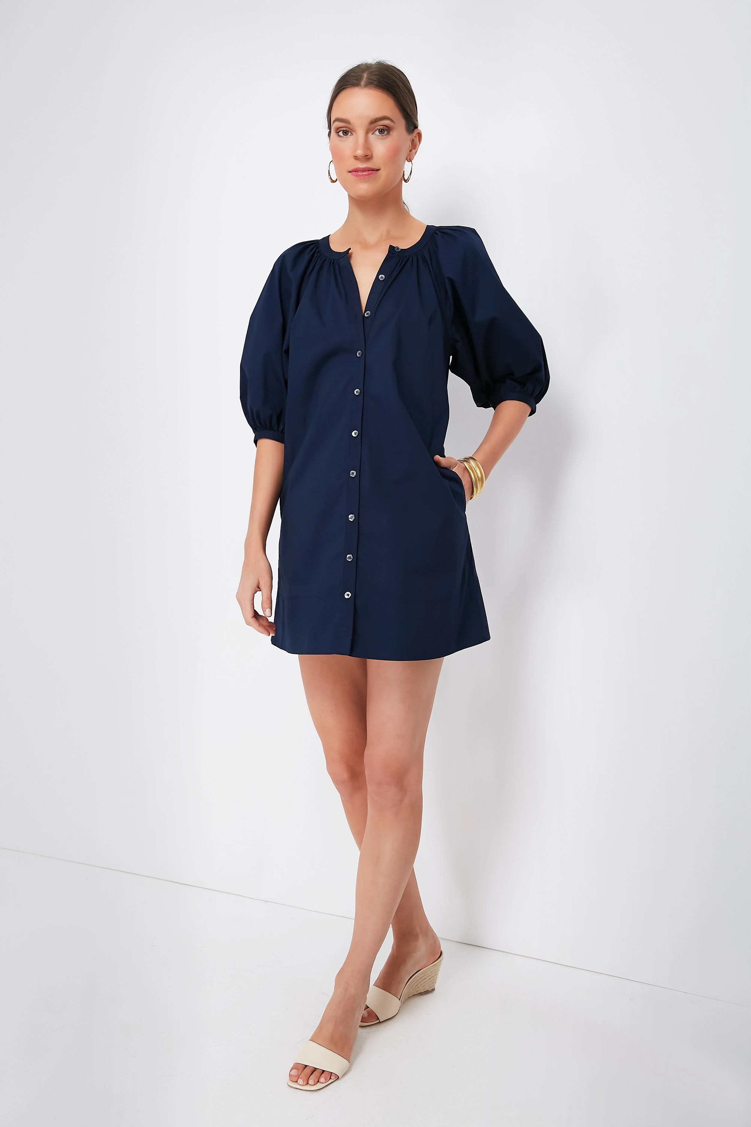 Navy Mini Vincent Dress - Image 6