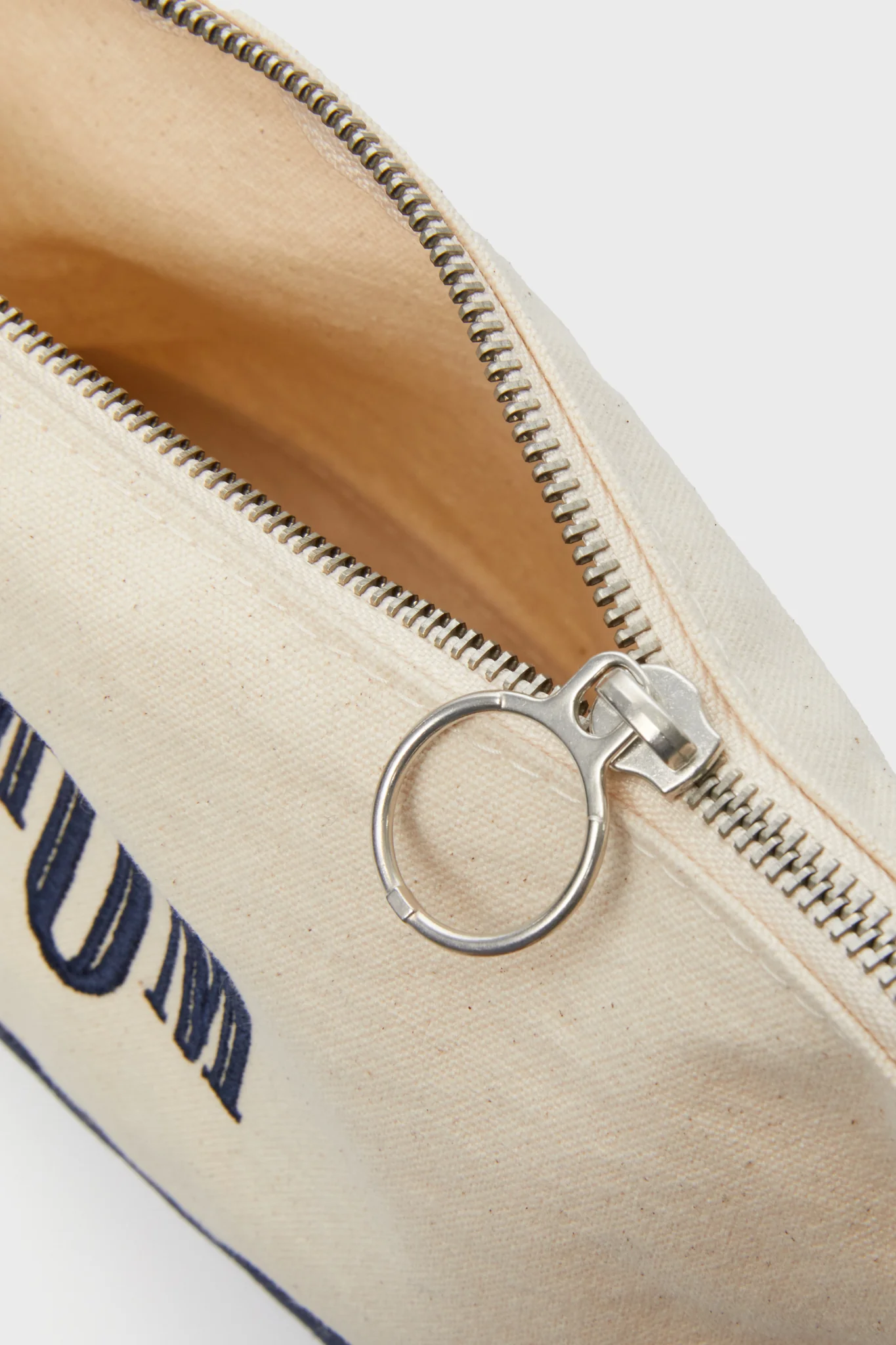 Navy Monogrammed Canvas Make-Up Bag - Image 3