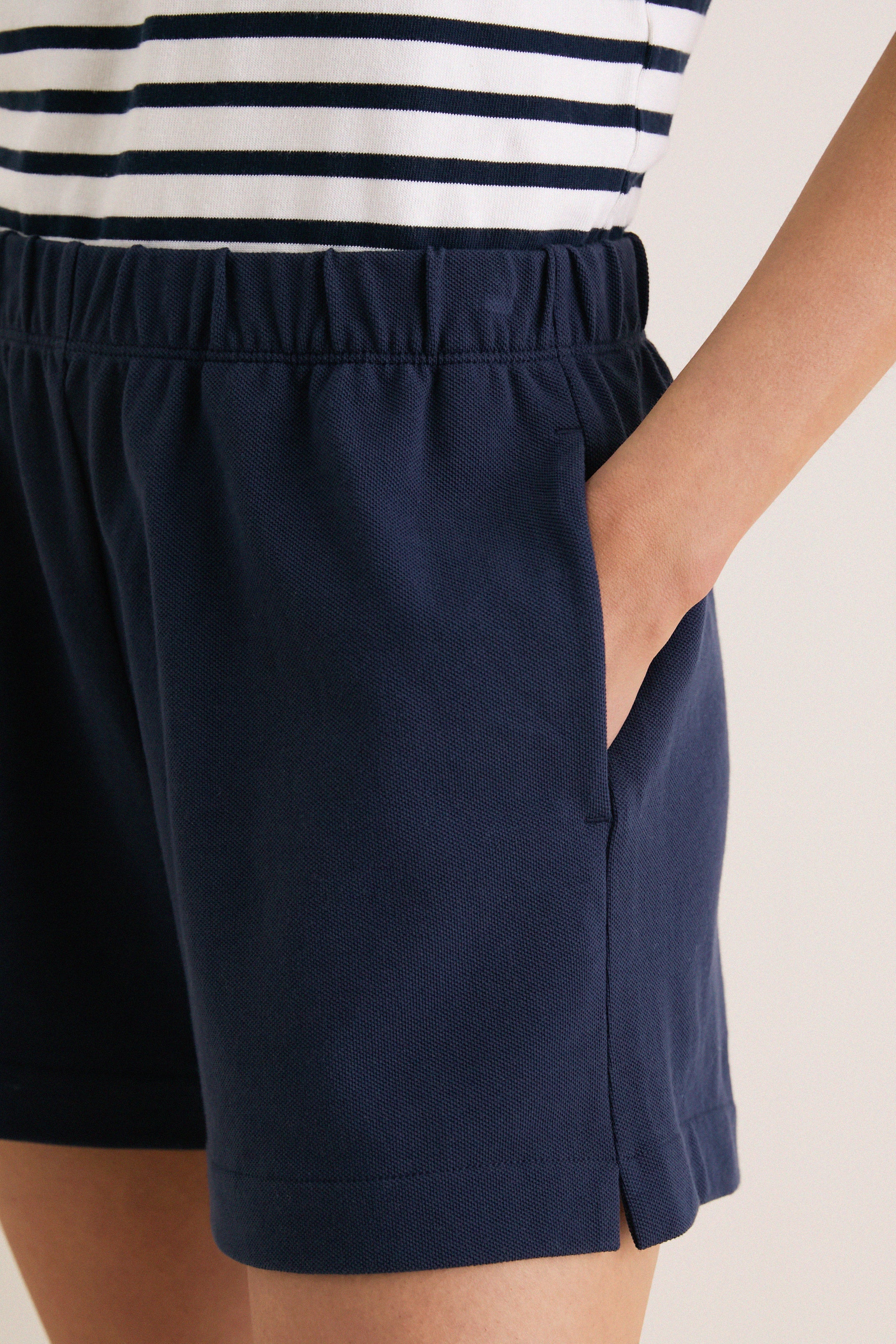 Navy Pique Wyatt Shorts - Image 5