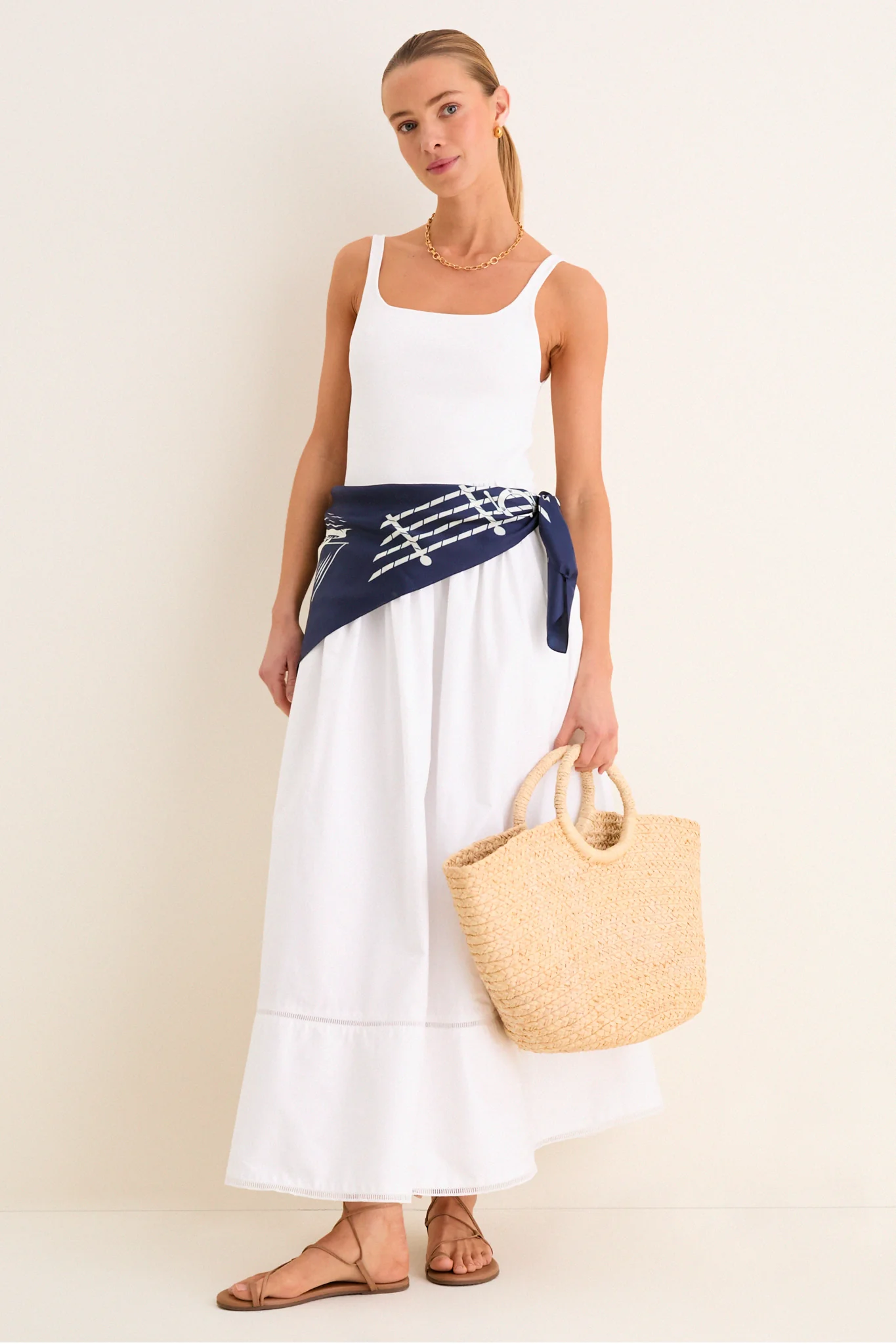 Navy Ships Medium Silk Scarf - Image 3