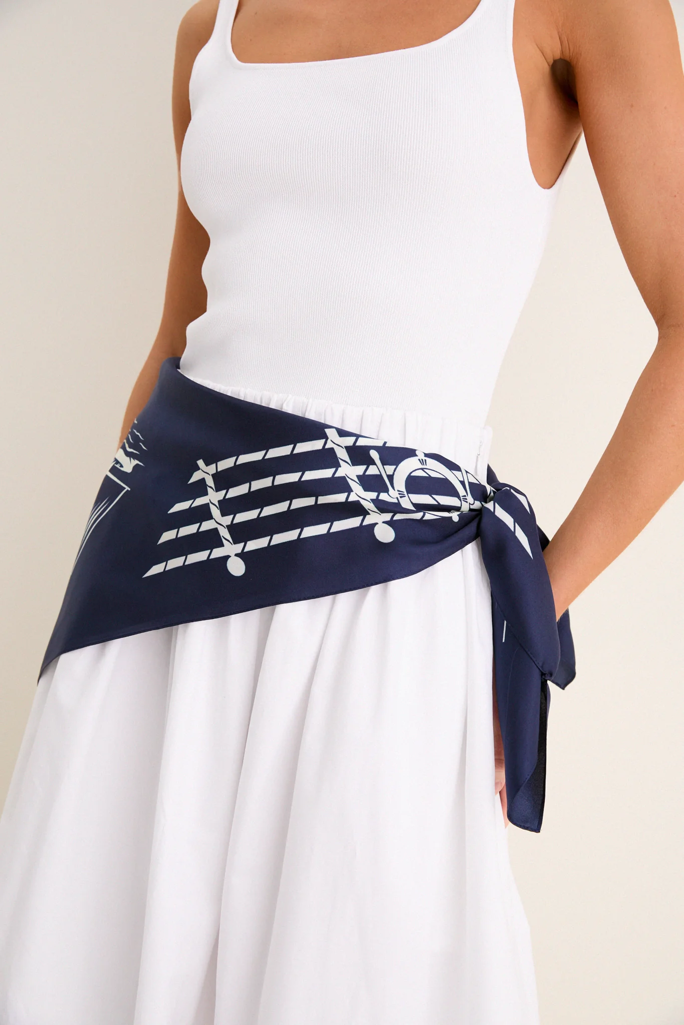 Navy Ships Medium Silk Scarf - Image 7