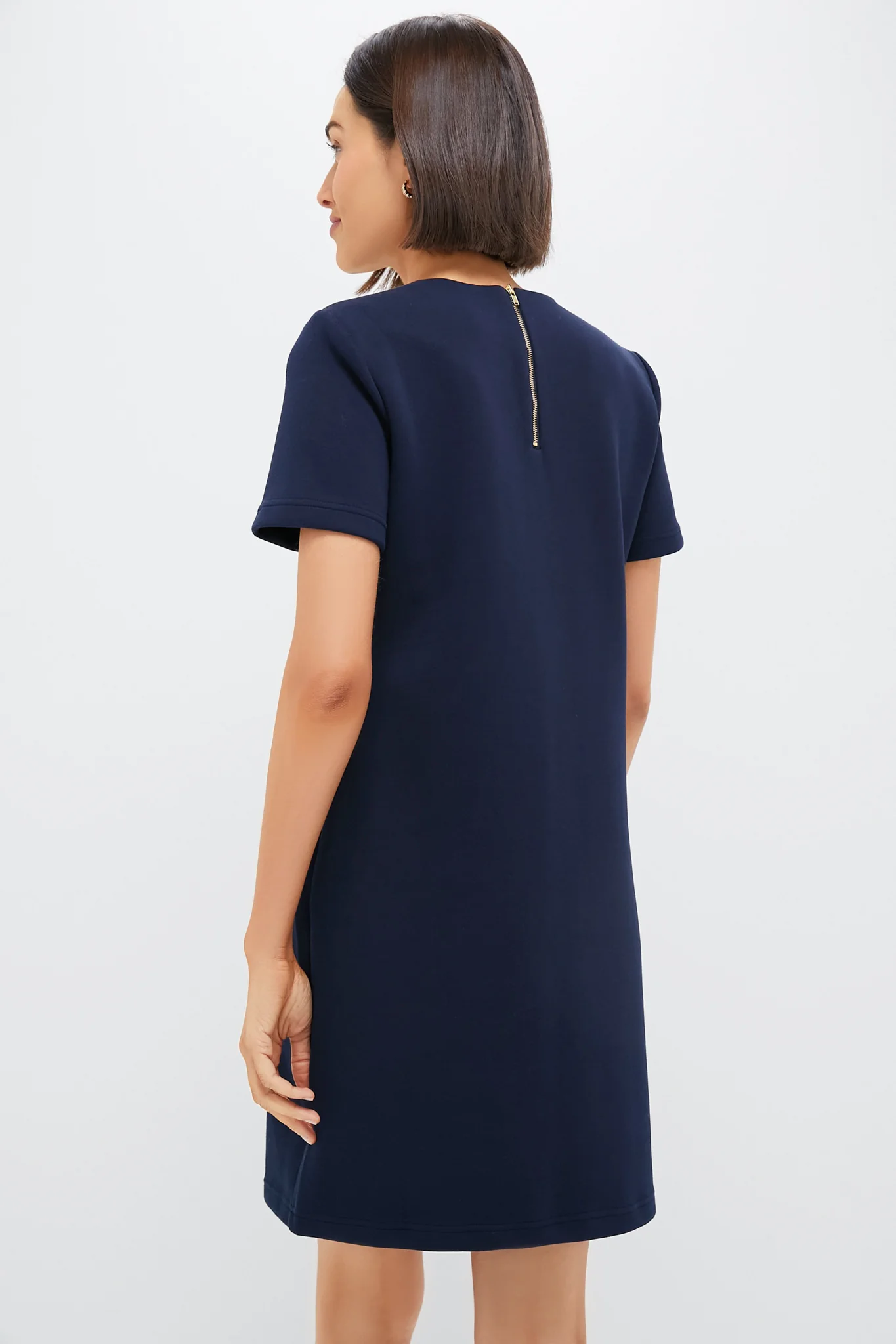 Navy Short Sleeve Francoise Dress - Image 4