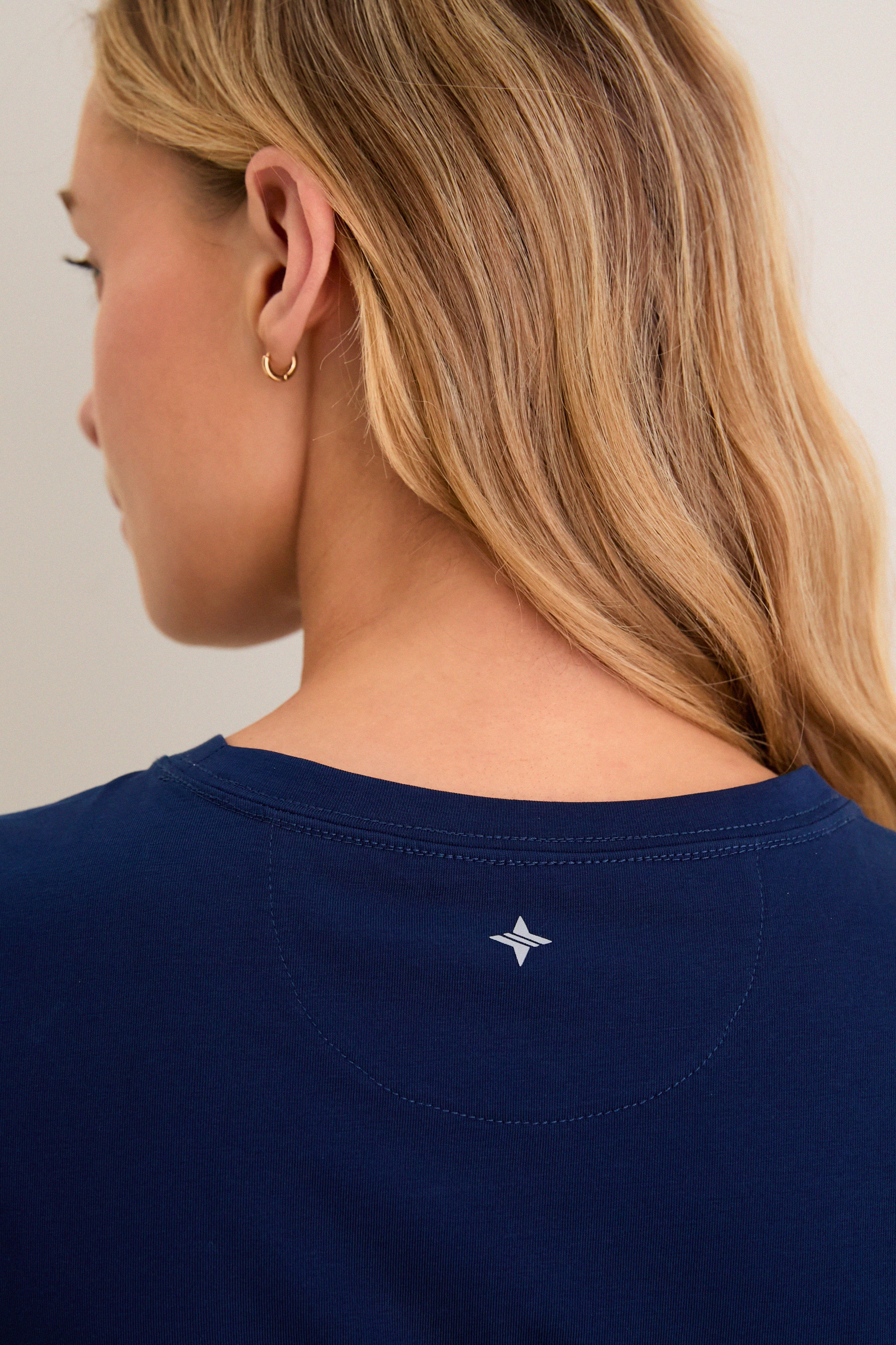 Navy Short Sleeve Performance Cotton Sasha Tee - Image 5