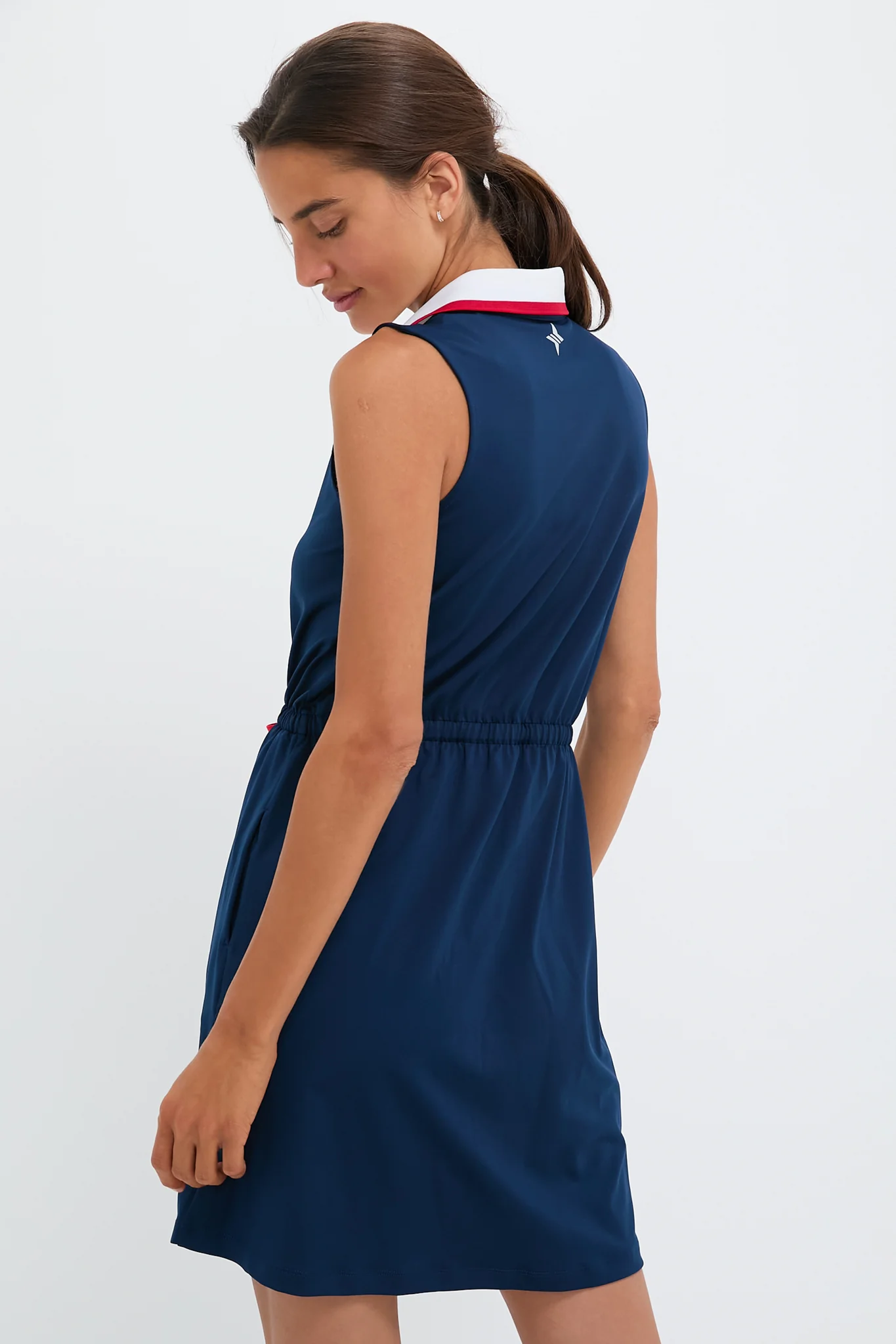 Navy Sleeveless Performance Jersey Alcott Golf Dress - Image 4