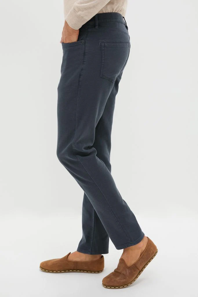 Navy Stretch Terry 5 Pocket - Image 3