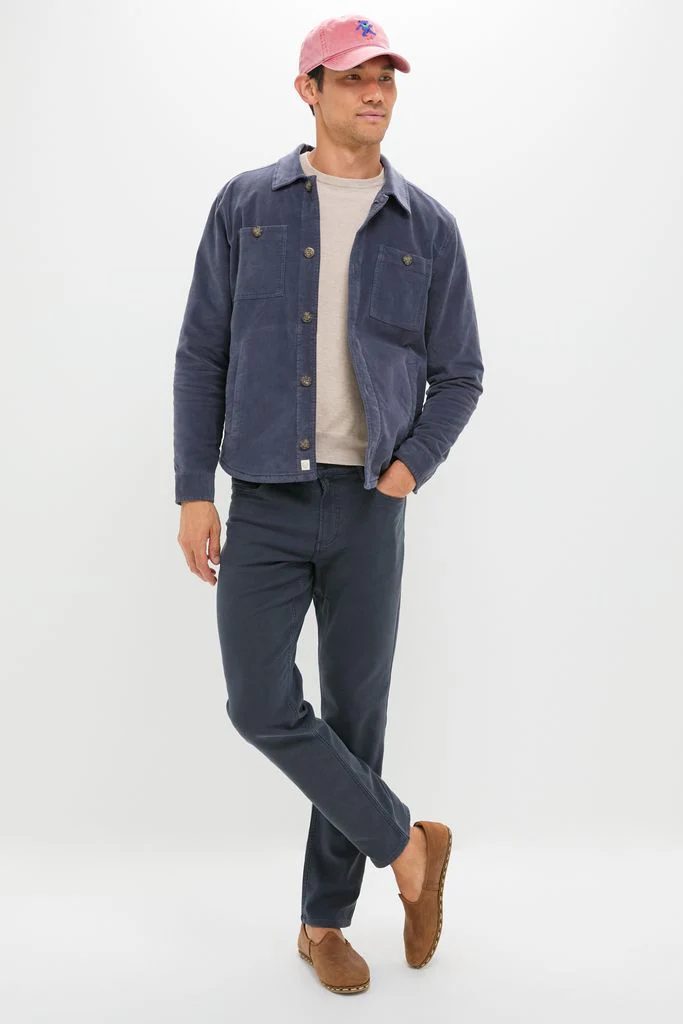 Navy Stretch Terry 5 Pocket - Image 6