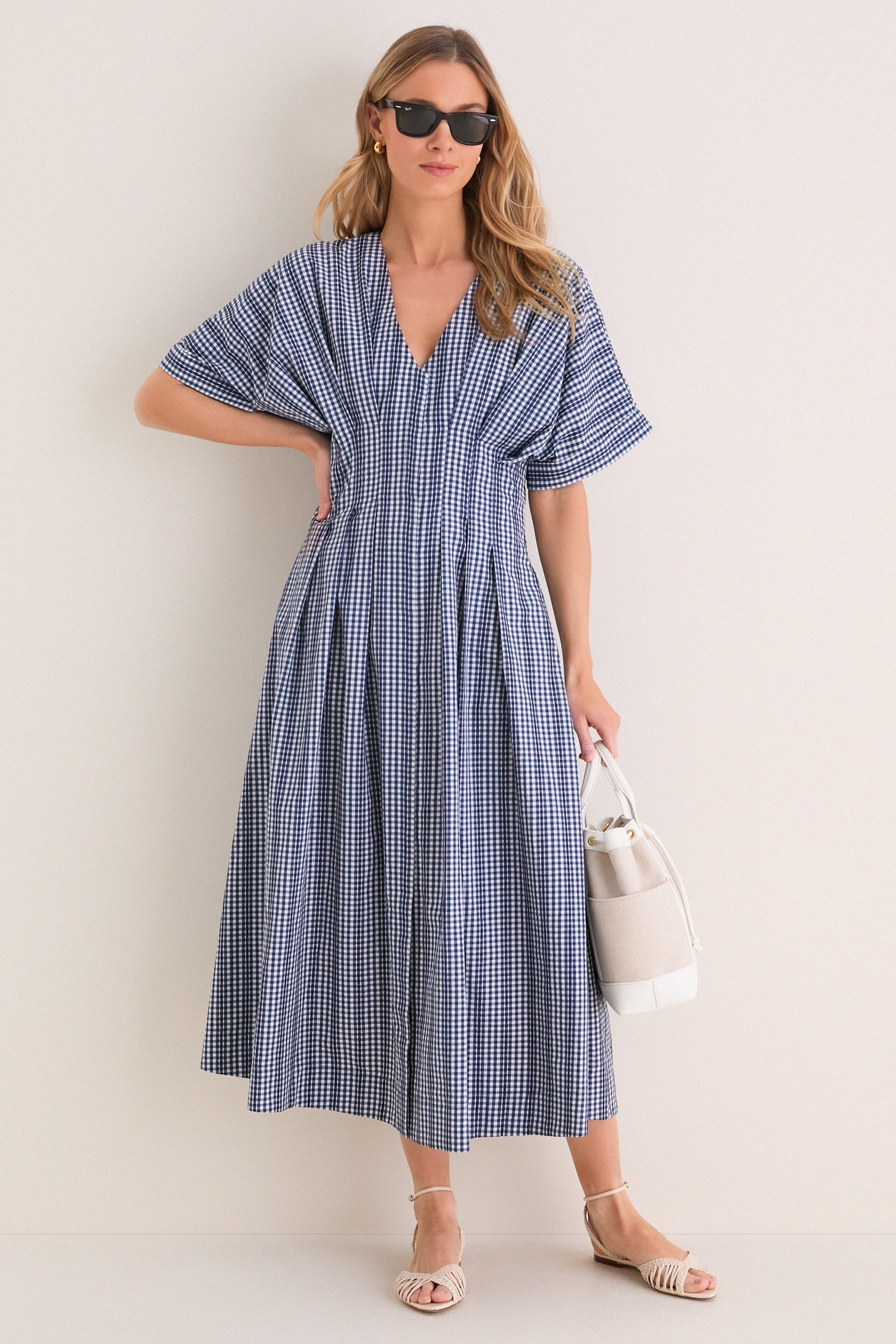 Navy Stripe Darren Dress - Image 2