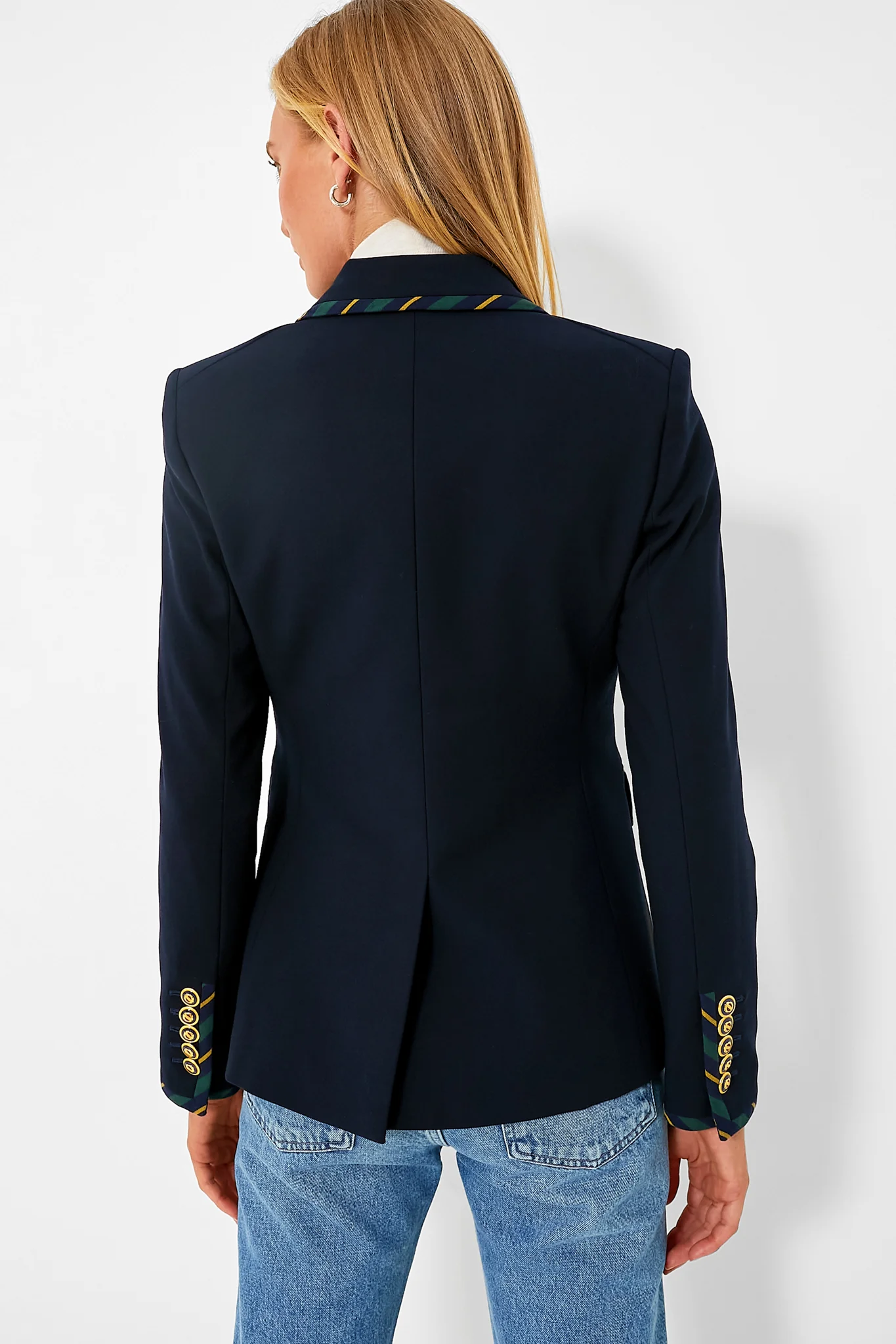 Navy Stripe Miller Dickey Jacket - Image 4