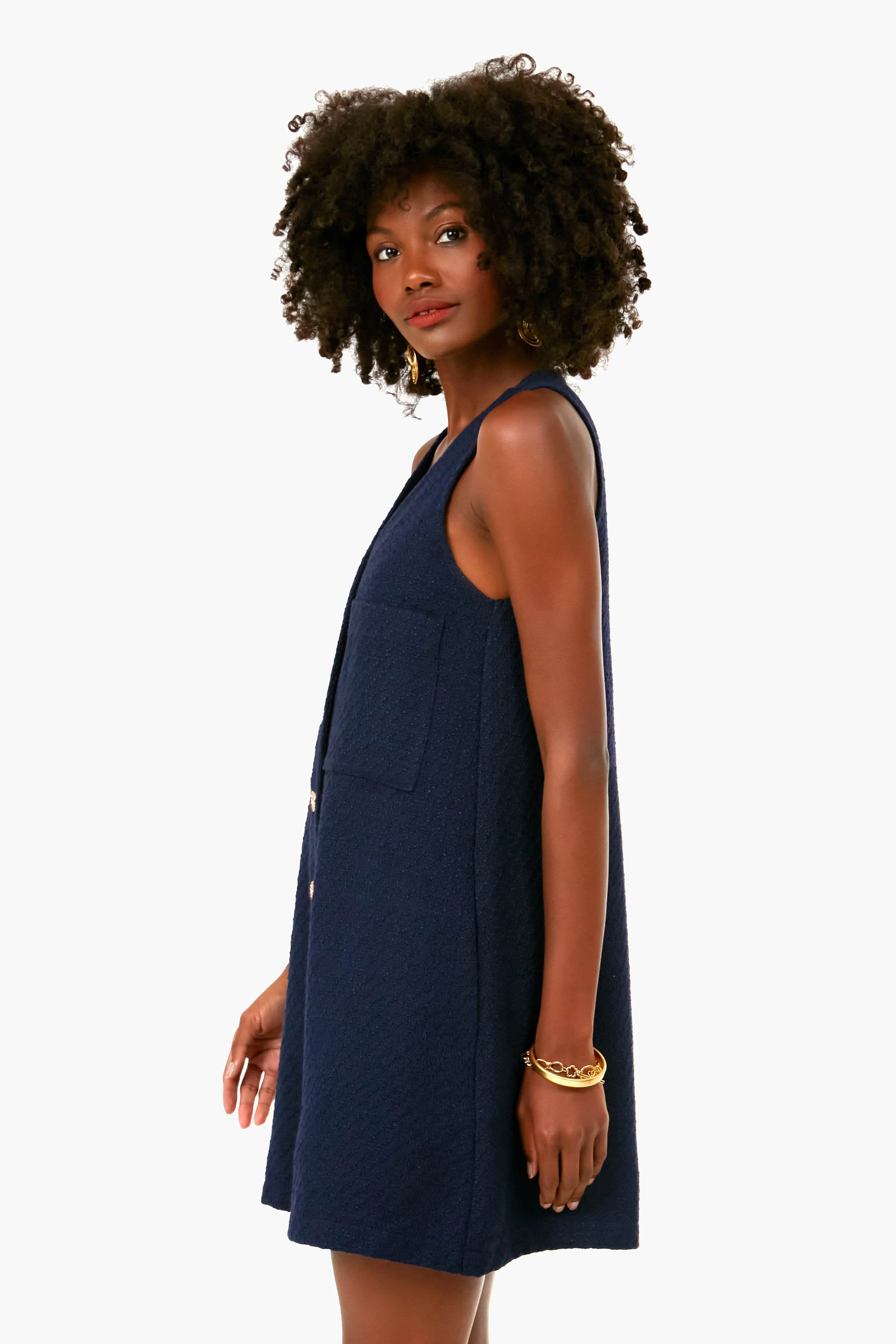 Navy Textured Myla Romper - Image 3