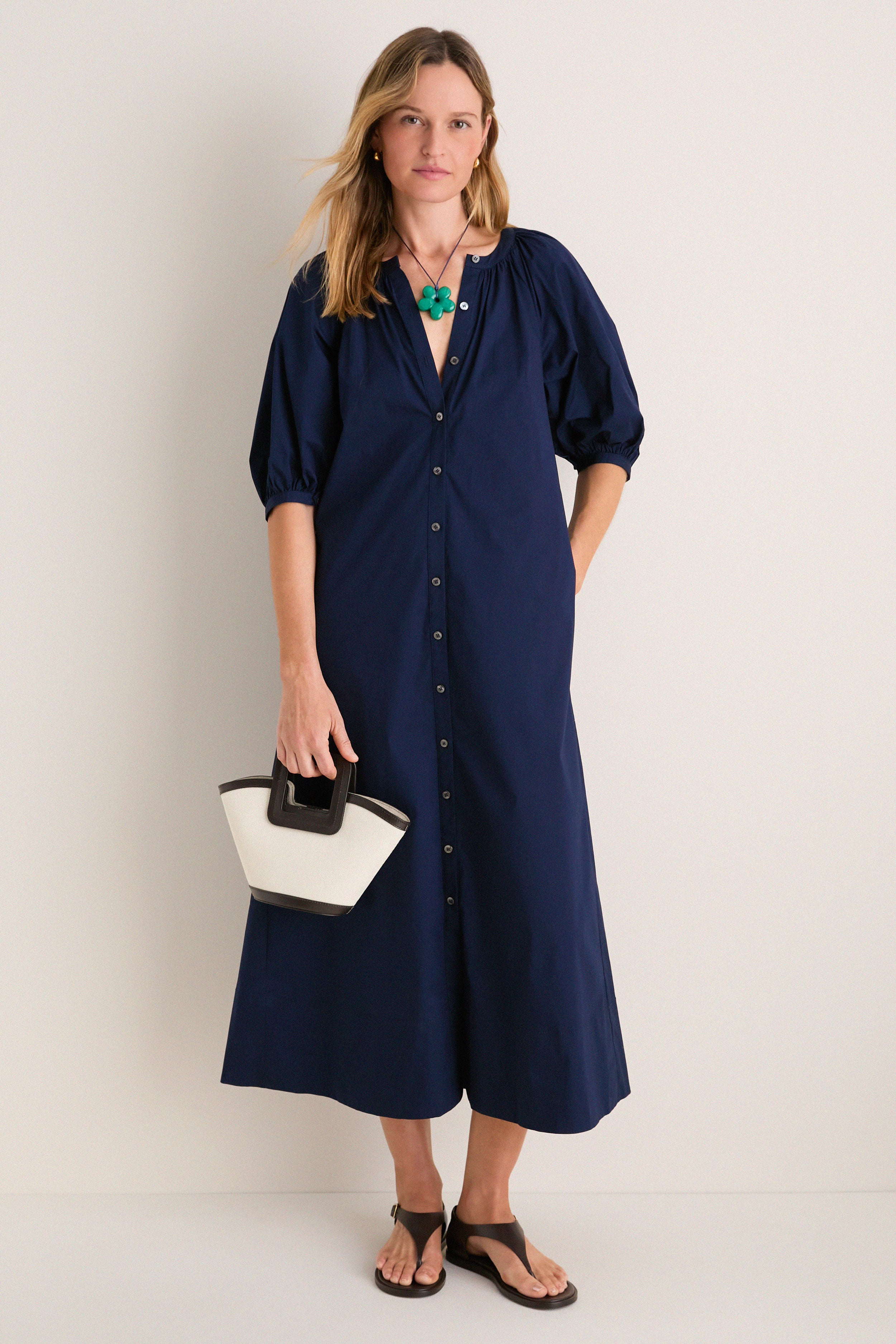 Navy Vincent Dress - Image 2