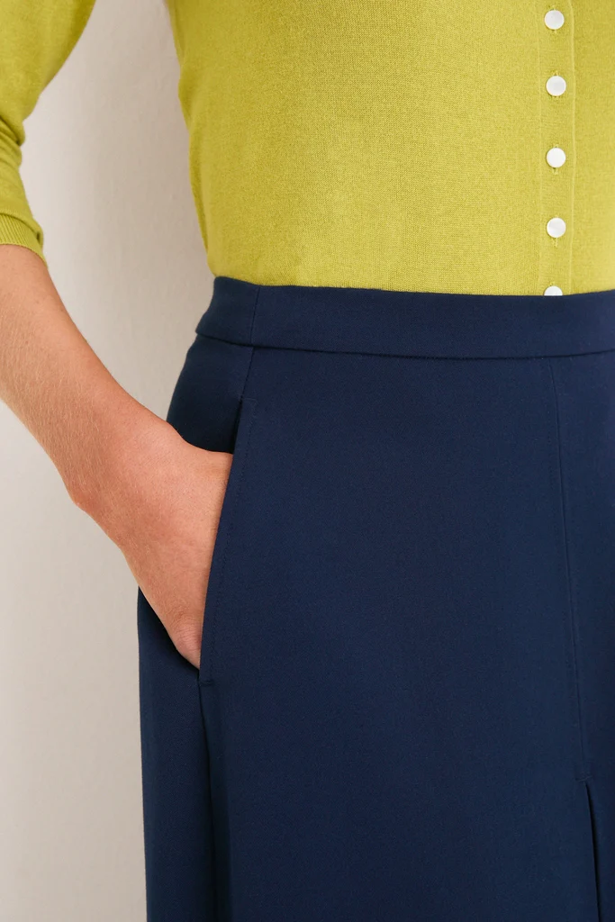 Navy Phoebe Midi Skirt - Image 5