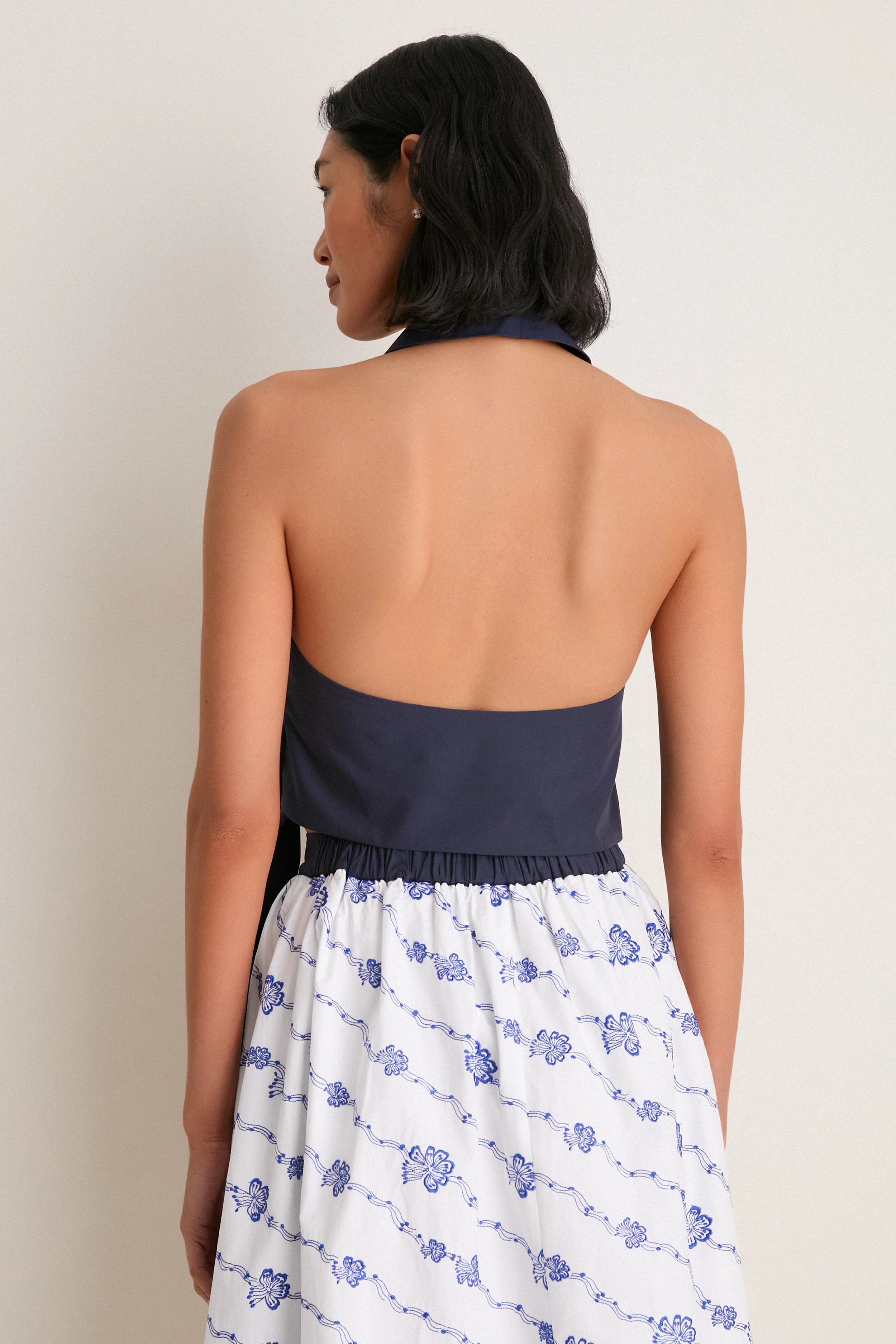 Navy Wrapped Up Halter Top - Image 5